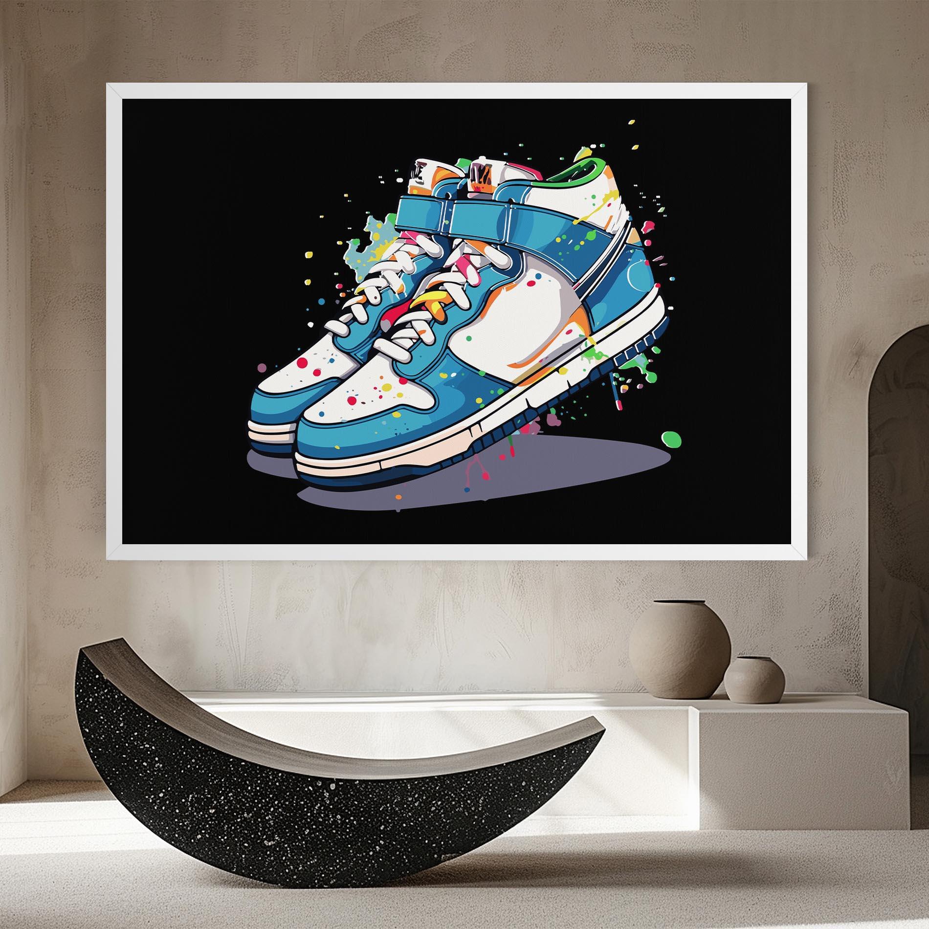 Tablou Canvas Shoes Splash Color mockup 8