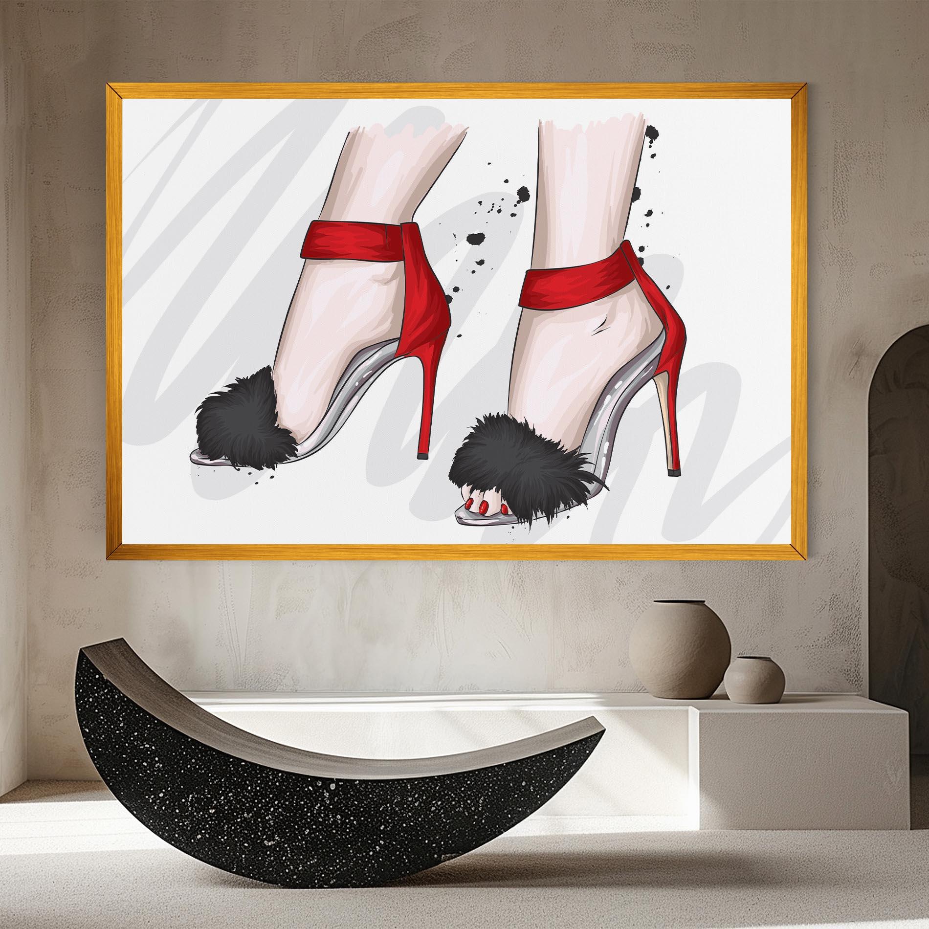 Tablou Canvas Black Red Heels mockup 8