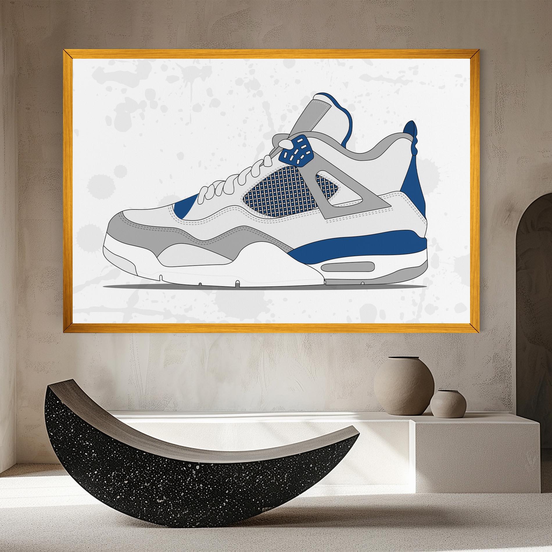 Tablou Canvas Blue Grey Sneakers mockup 8