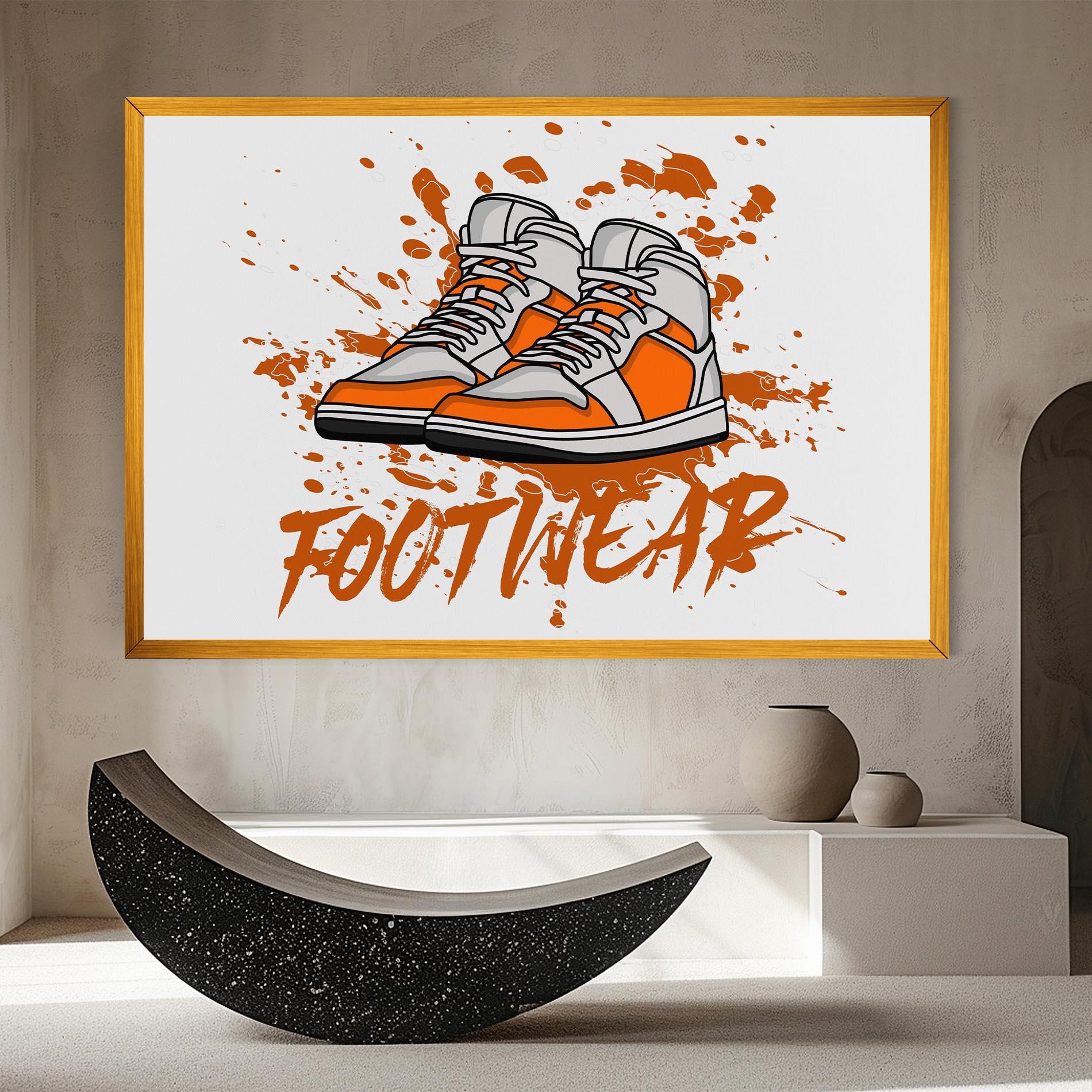 Tablou Canvas Orange Footwear mockup 8