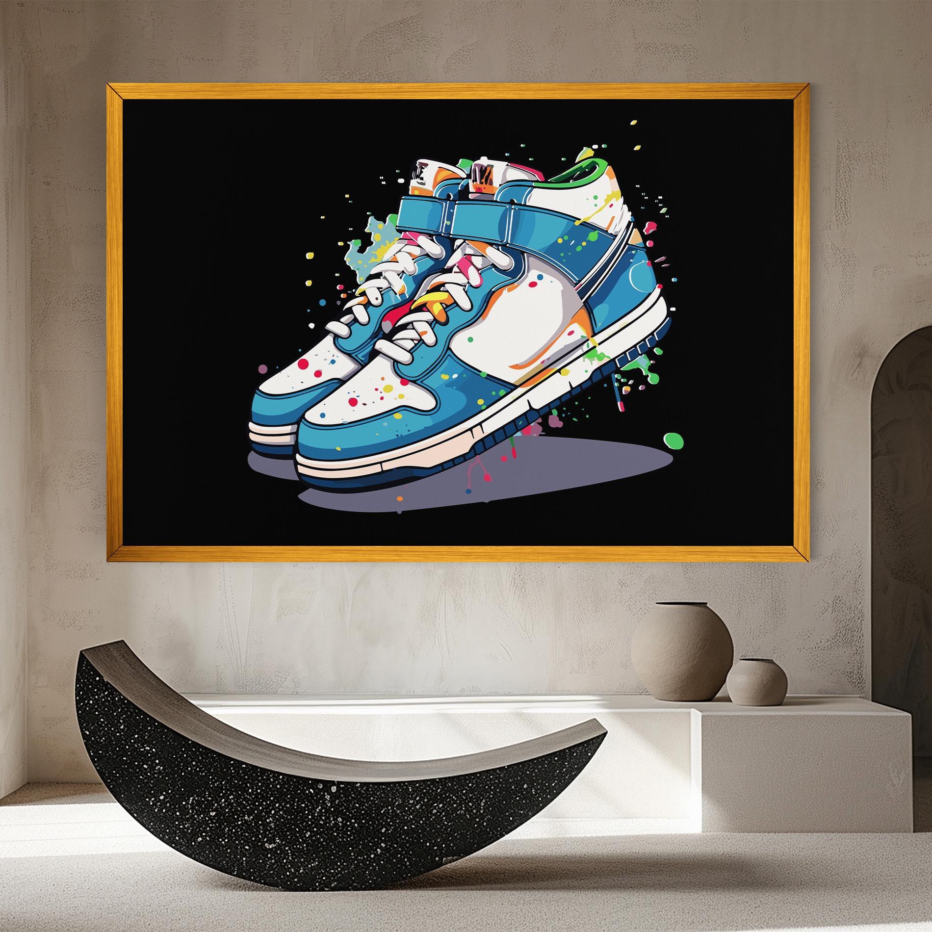 Tablou Canvas Shoes Splash Color mockup 8