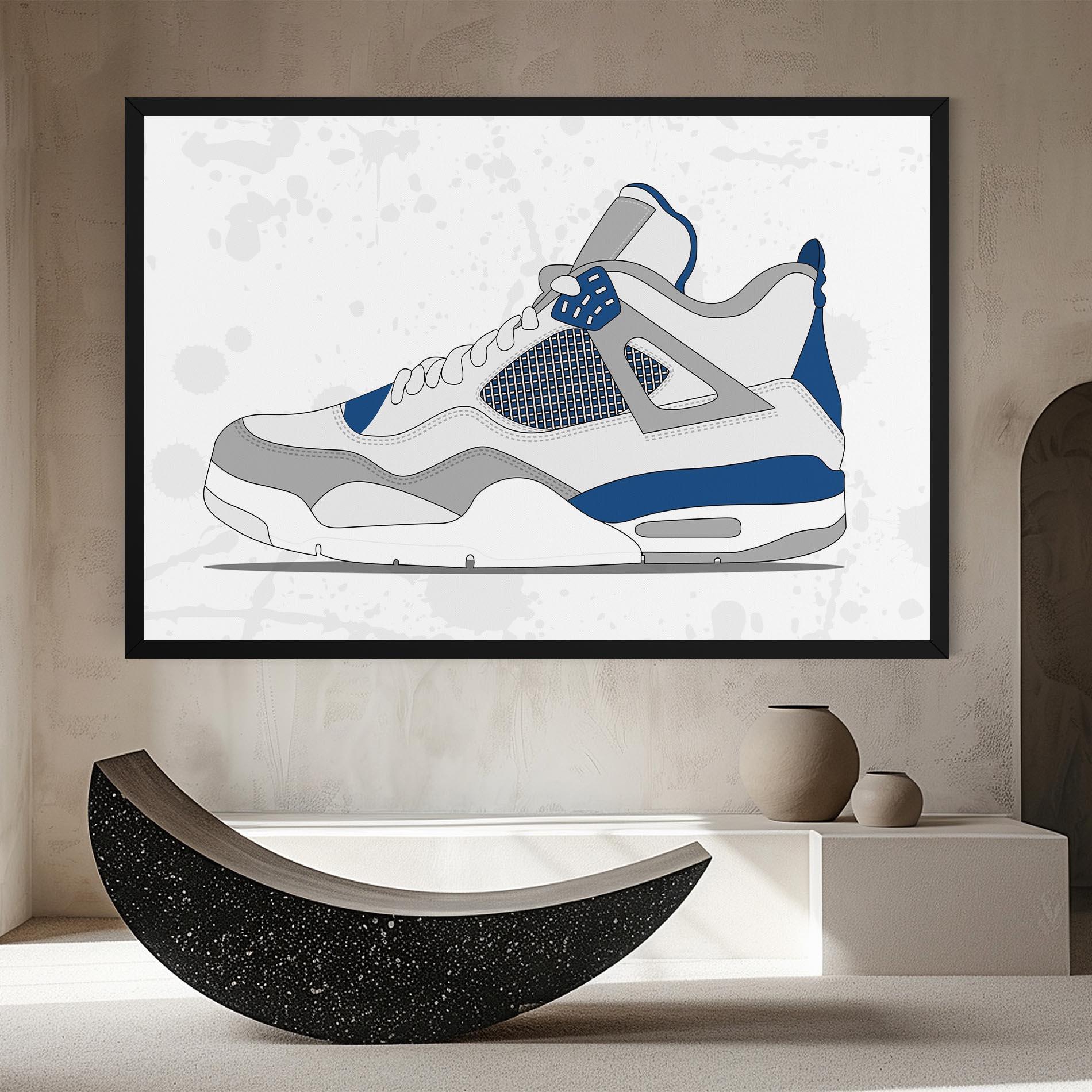 Tablou Canvas Blue Grey Sneakers mockup 8