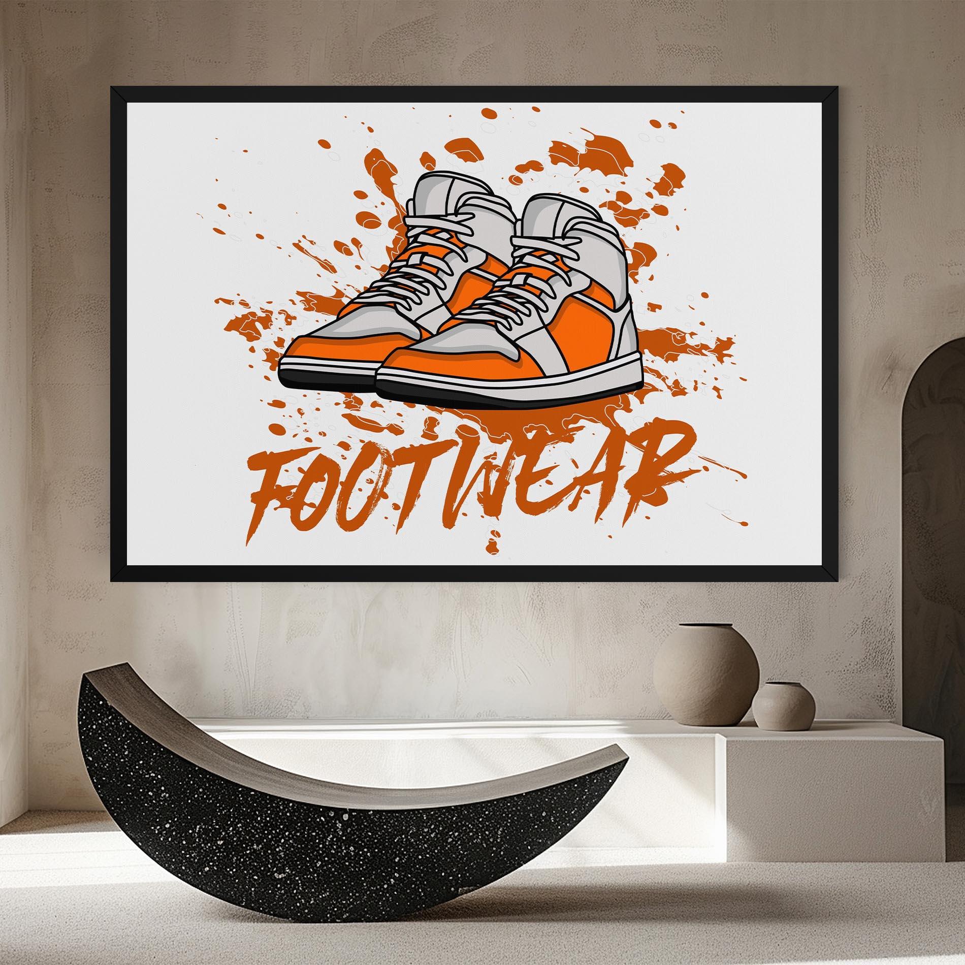 Tablou Canvas Orange Footwear mockup 8