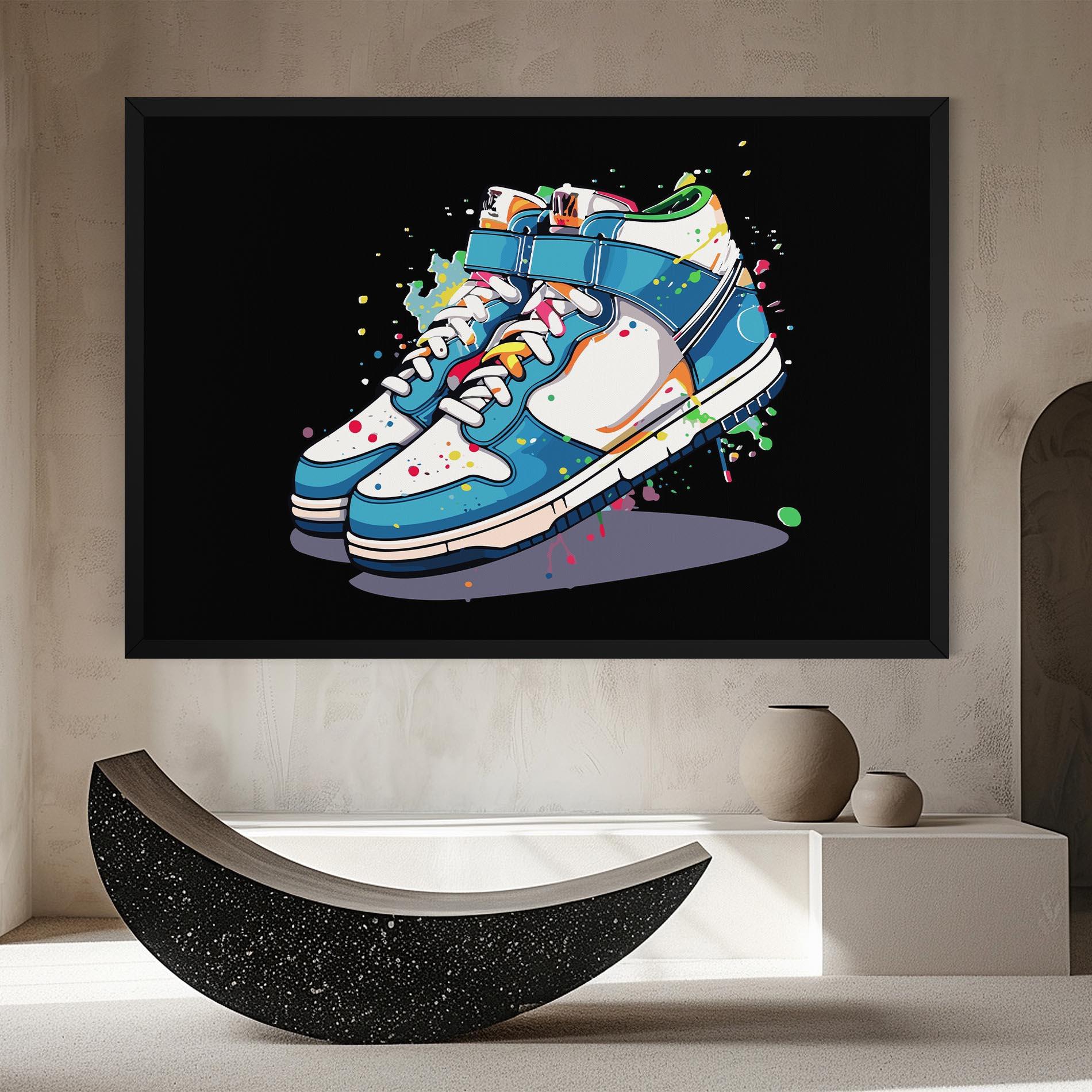 Tablou Canvas Shoes Splash Color mockup 8