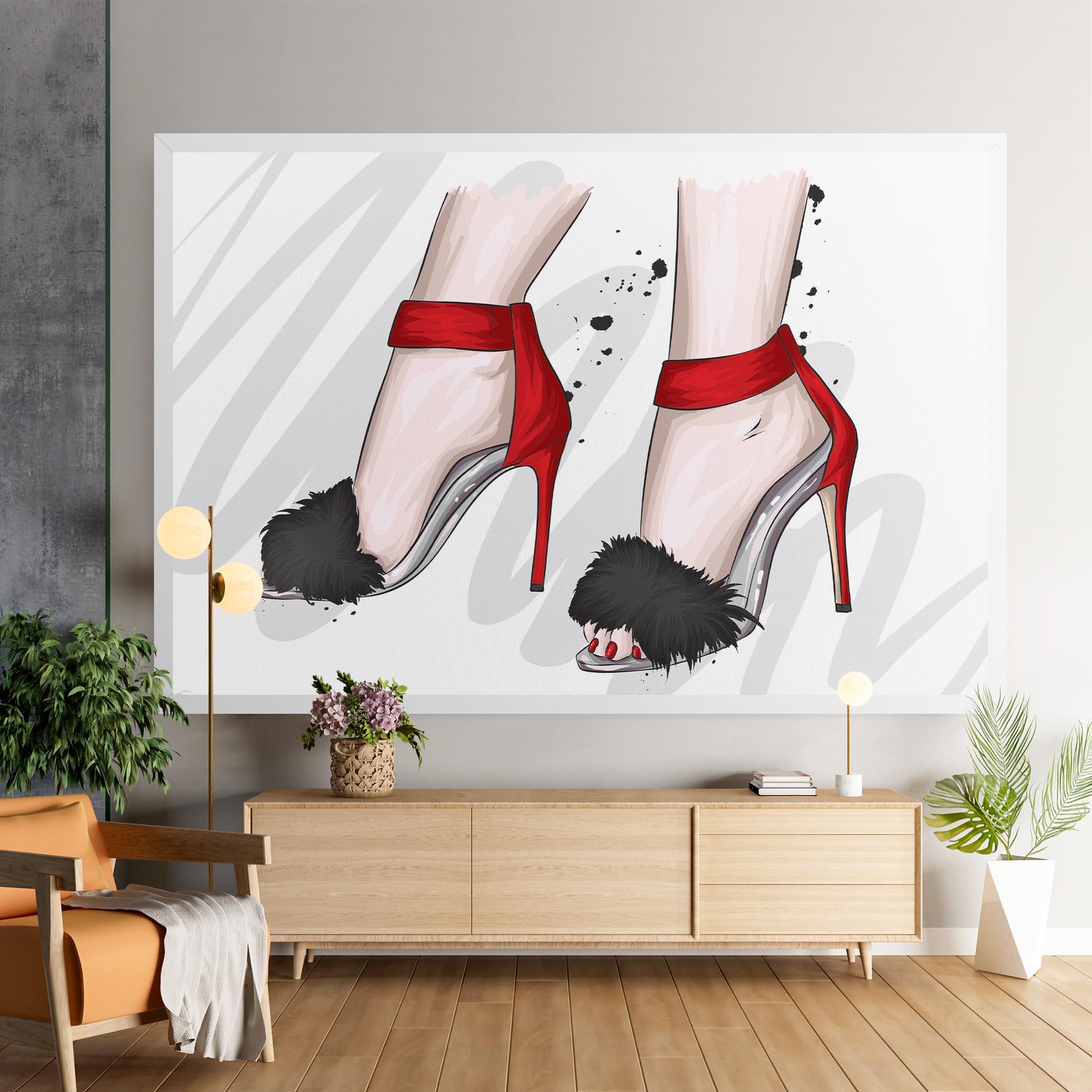 Tablou Canvas Black Red Heels mockup 9