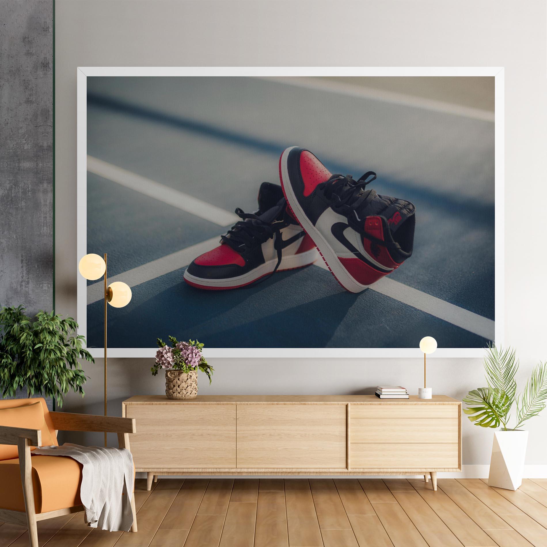 Tablou Canvas Cool Nike Red Jordan Air mockup 9