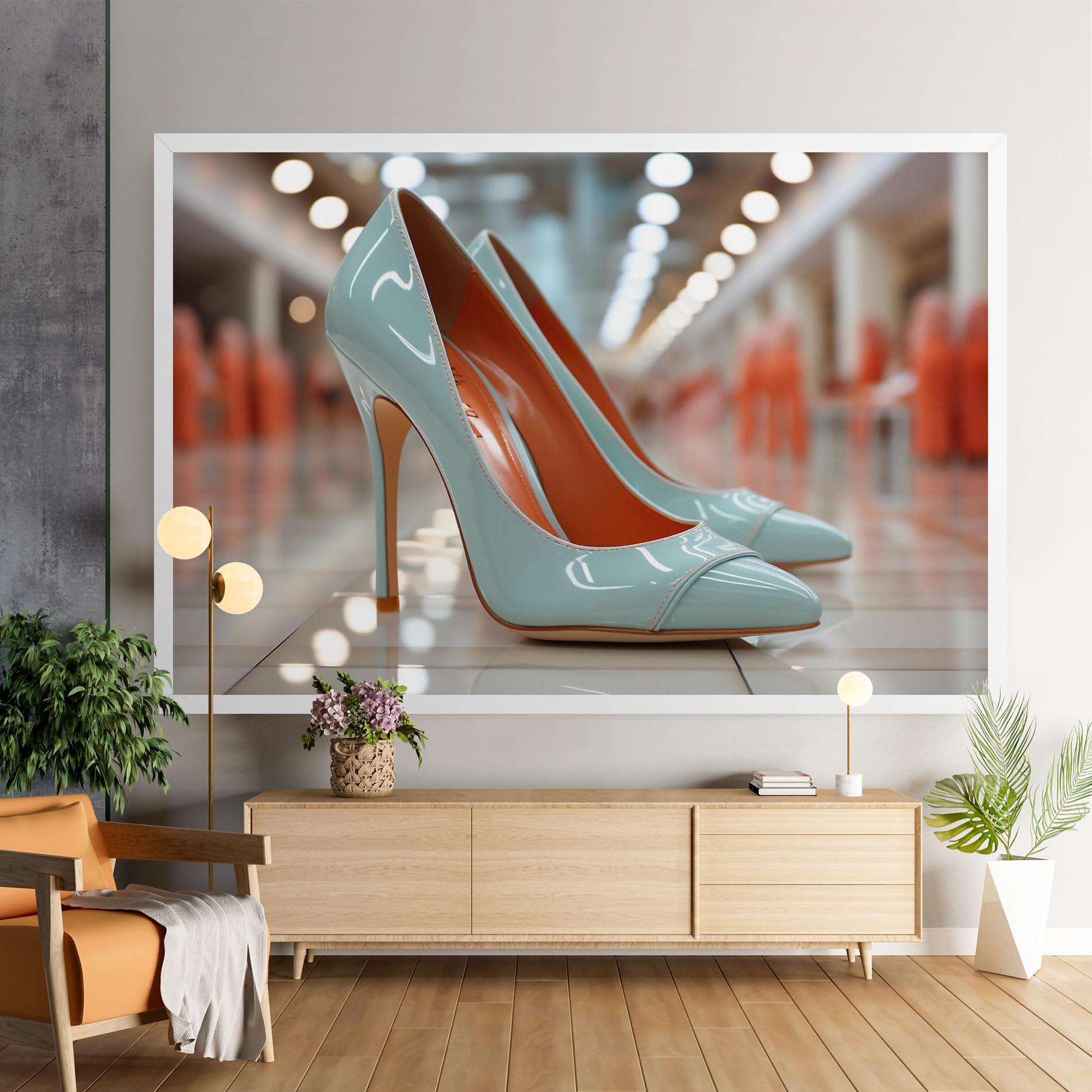Tablou Canvas Light Blue Heels mockup 9