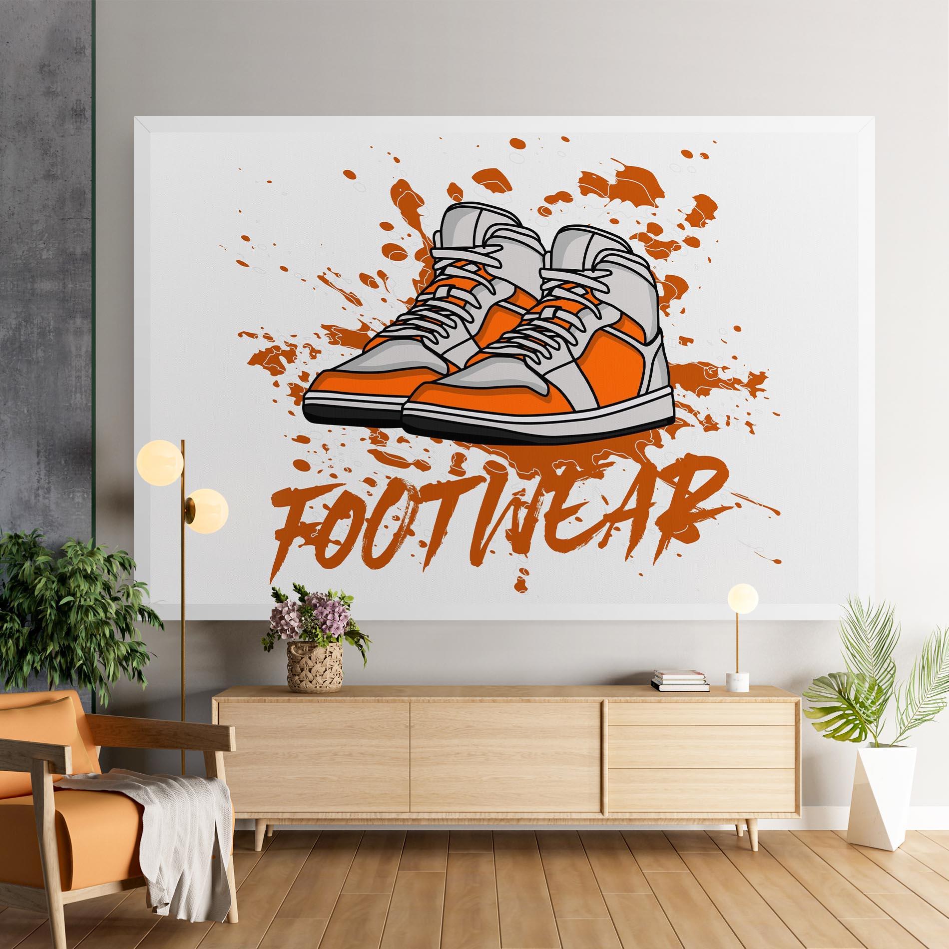 Tablou Canvas Orange Footwear mockup 9