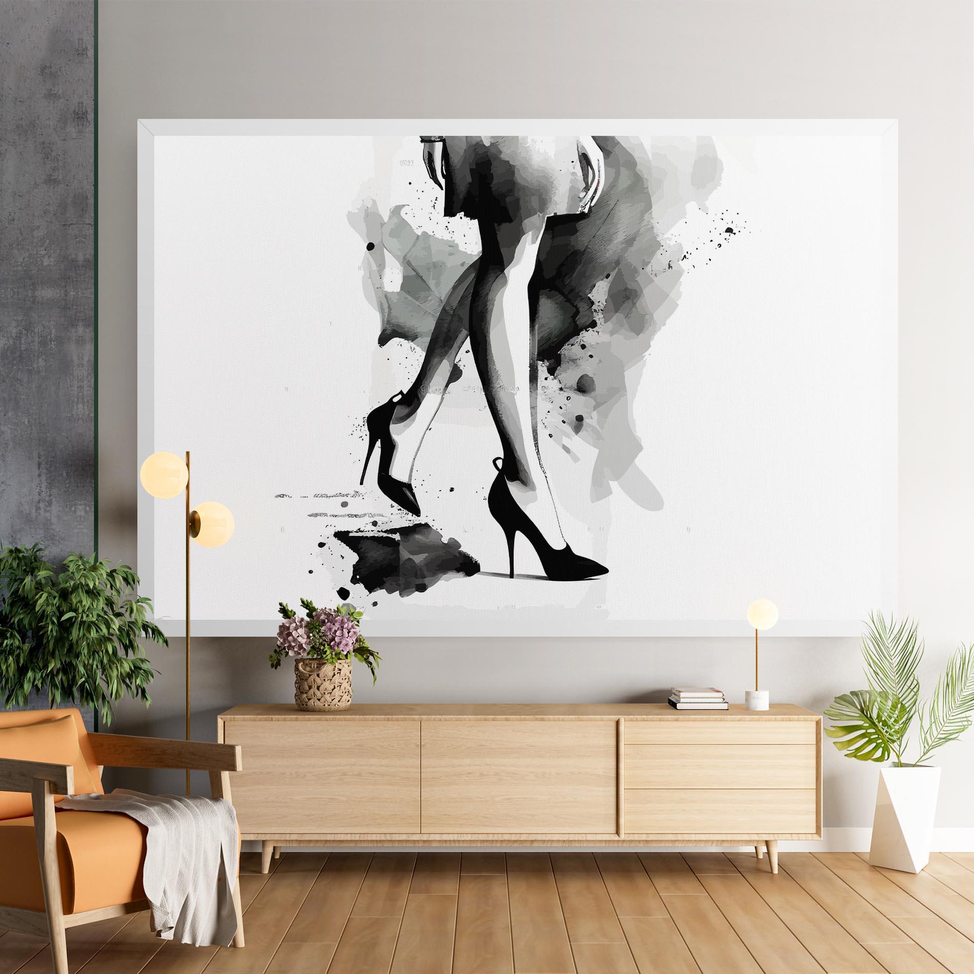 Tablou Canvas Watercolor Shoes mockup 9