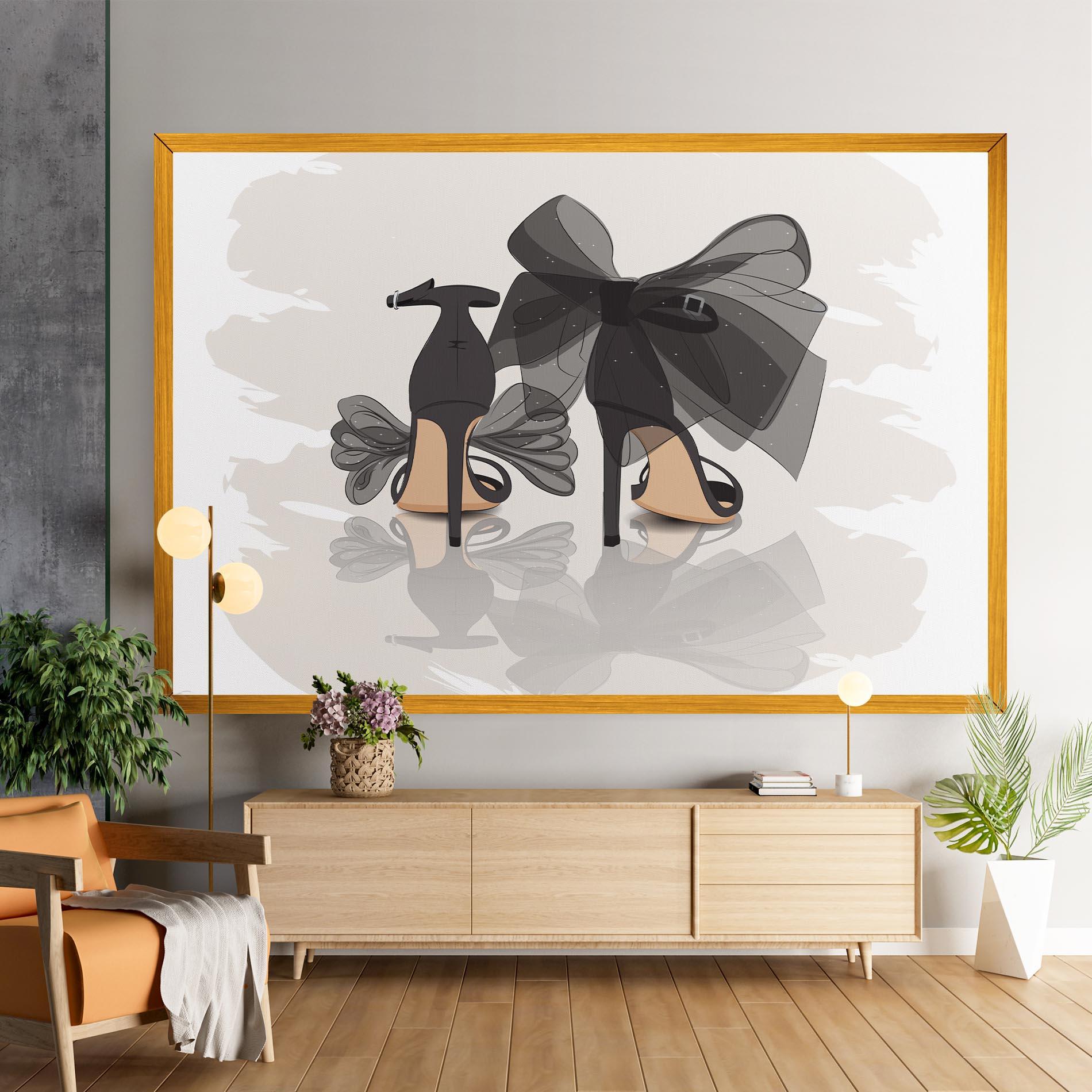 Tablou Canvas Black Bow Heels mockup 9