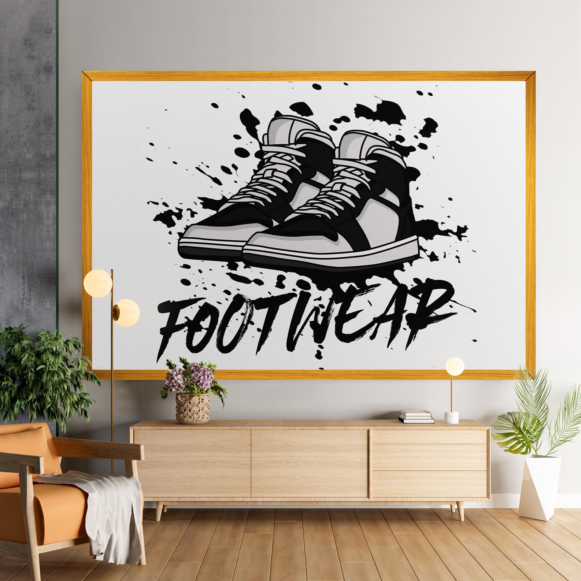 Tablou Canvas Black Footwear mockup 9