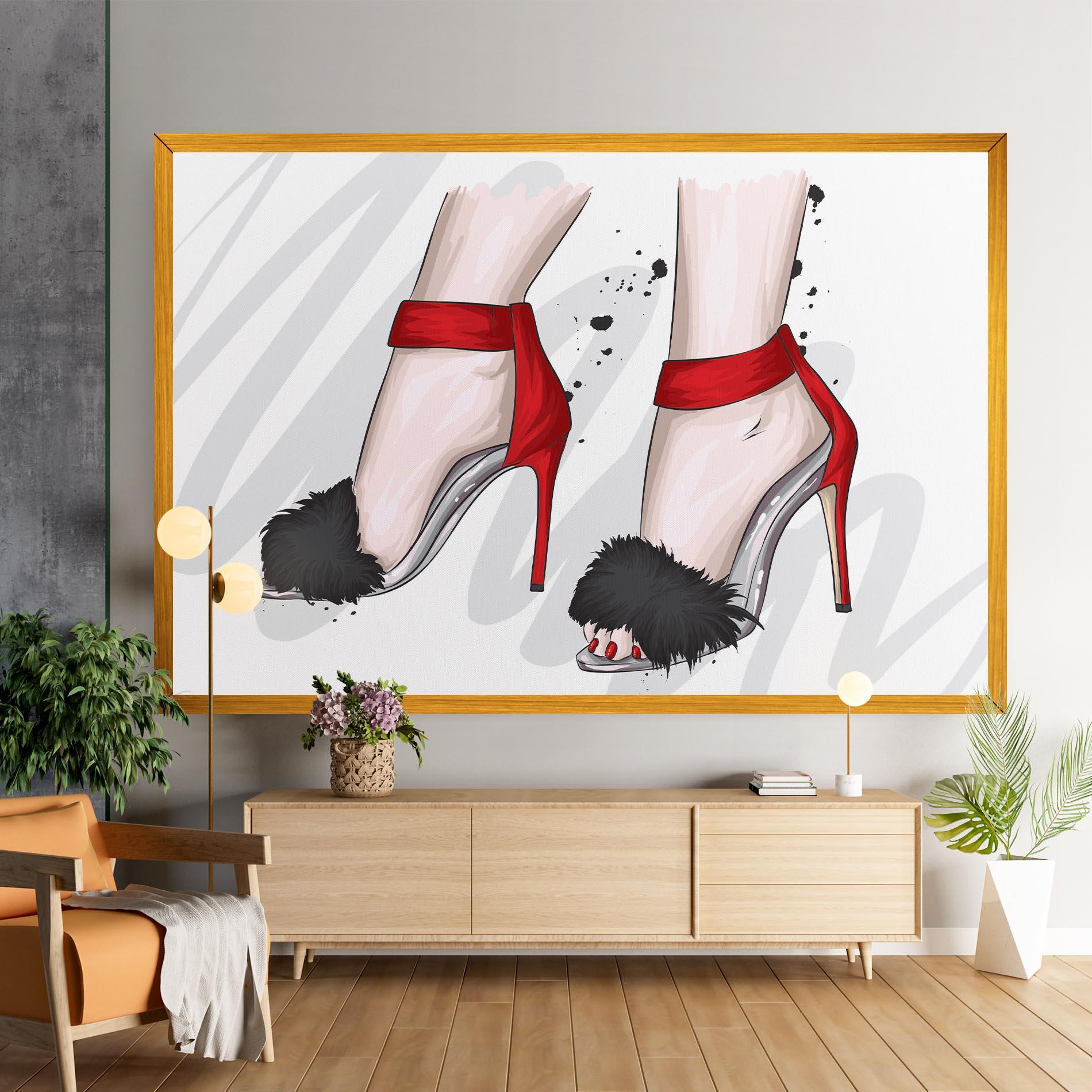 Tablou Canvas Black Red Heels mockup 9