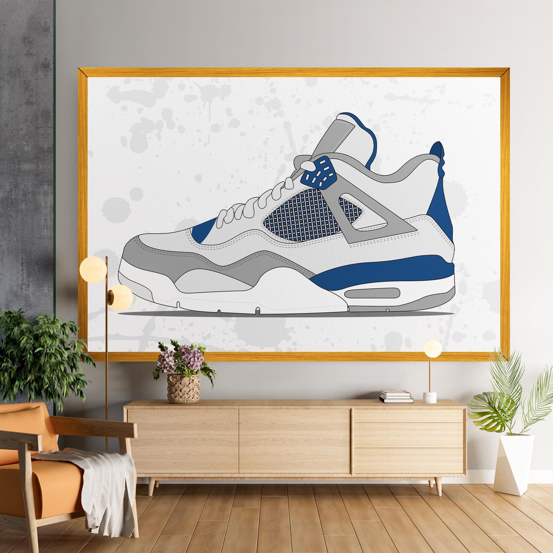Tablou Canvas Blue Grey Sneakers mockup 9