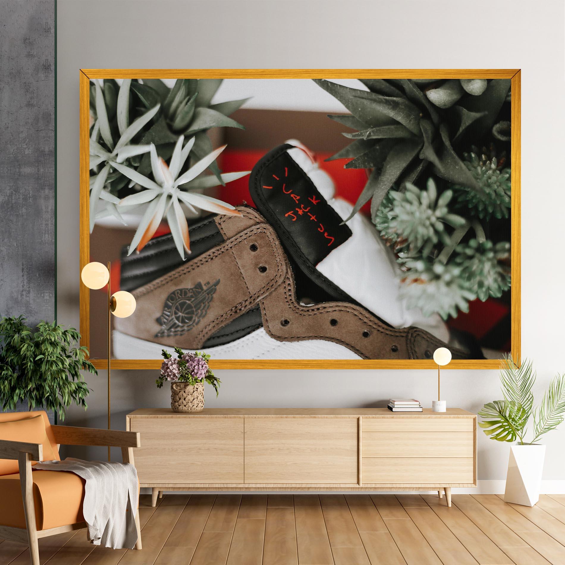 Tablou Canvas Brown Air Jordan mockup 9