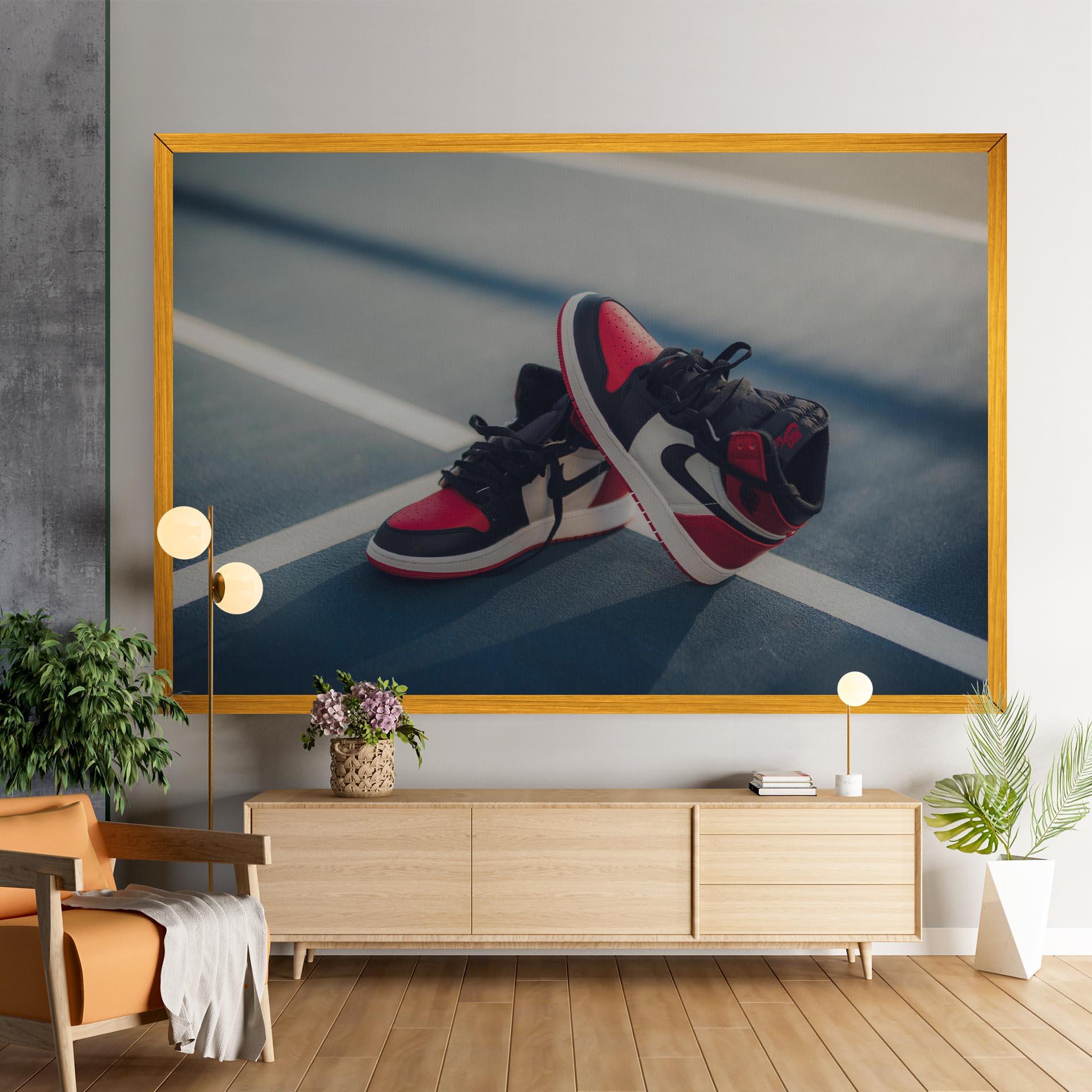 Tablou Canvas Cool Nike Red Jordan Air mockup 9