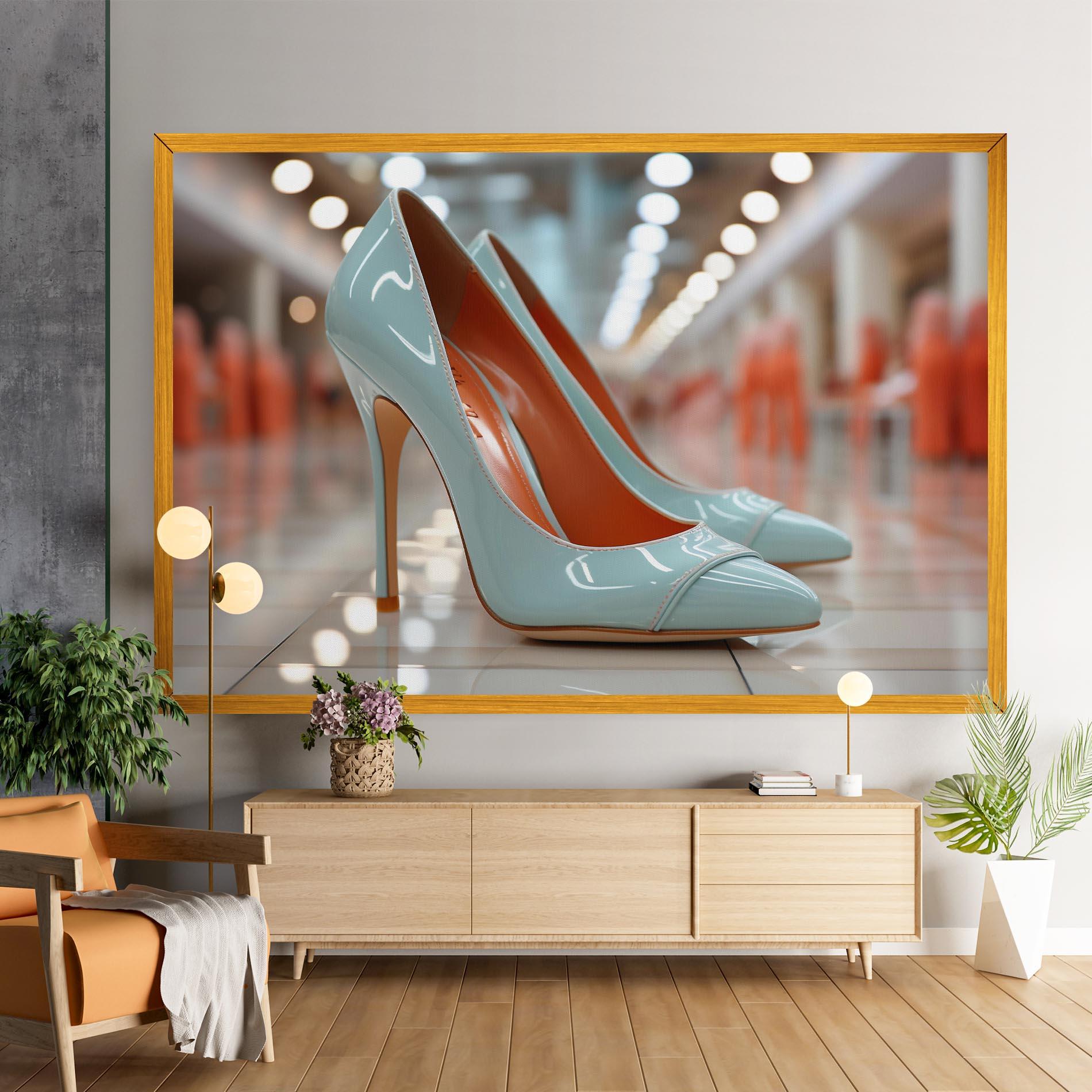 Tablou Canvas Light Blue Heels mockup 9