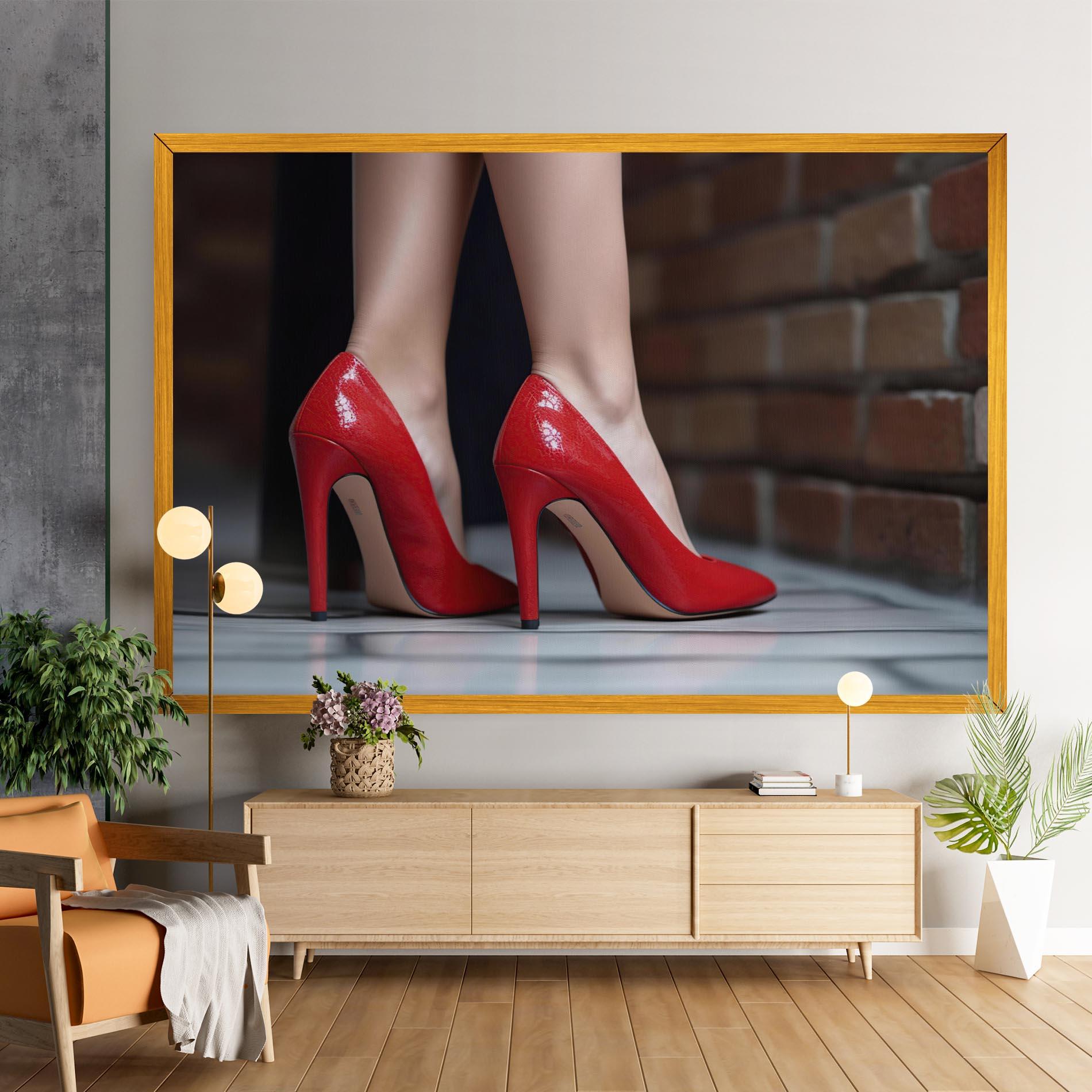 Tablou Canvas Sexy Red Heels mockup 9