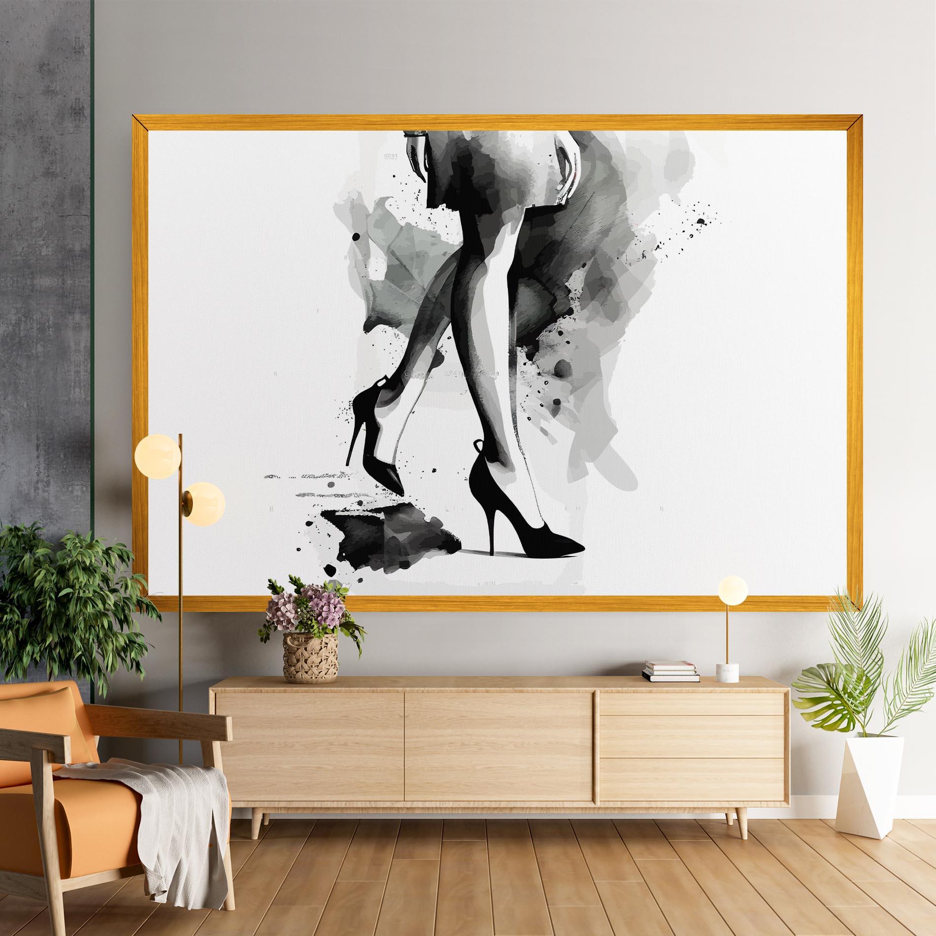 Tablou Canvas Watercolor Shoes mockup 9