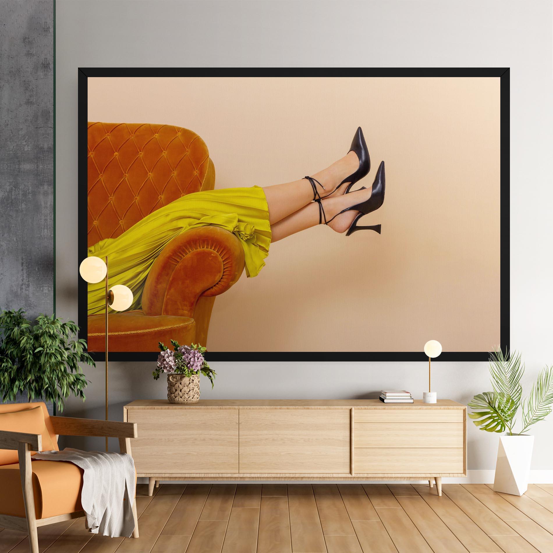 Tablou Canvas Black Heals On Cream mockup 9