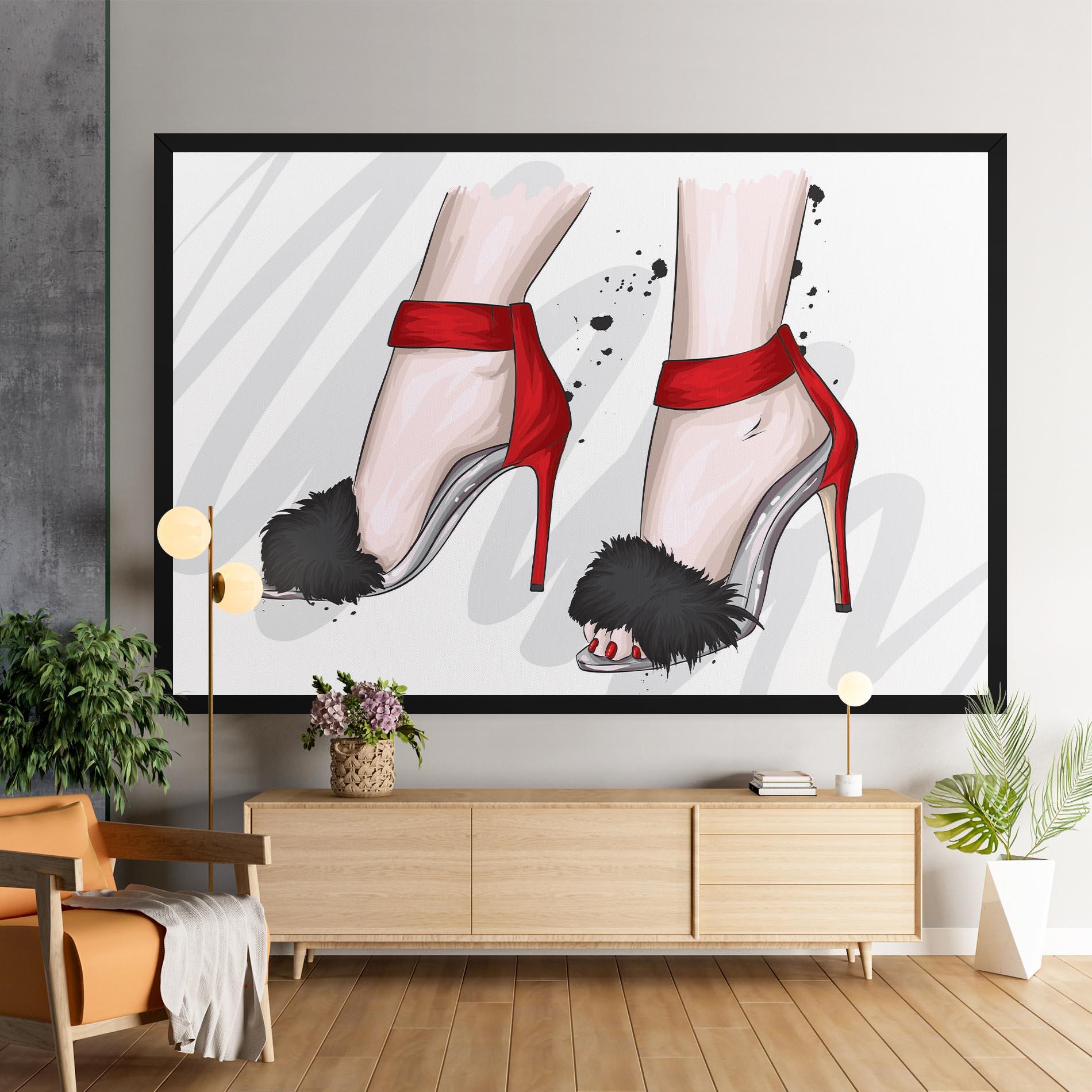 Tablou Canvas Black Red Heels mockup 9