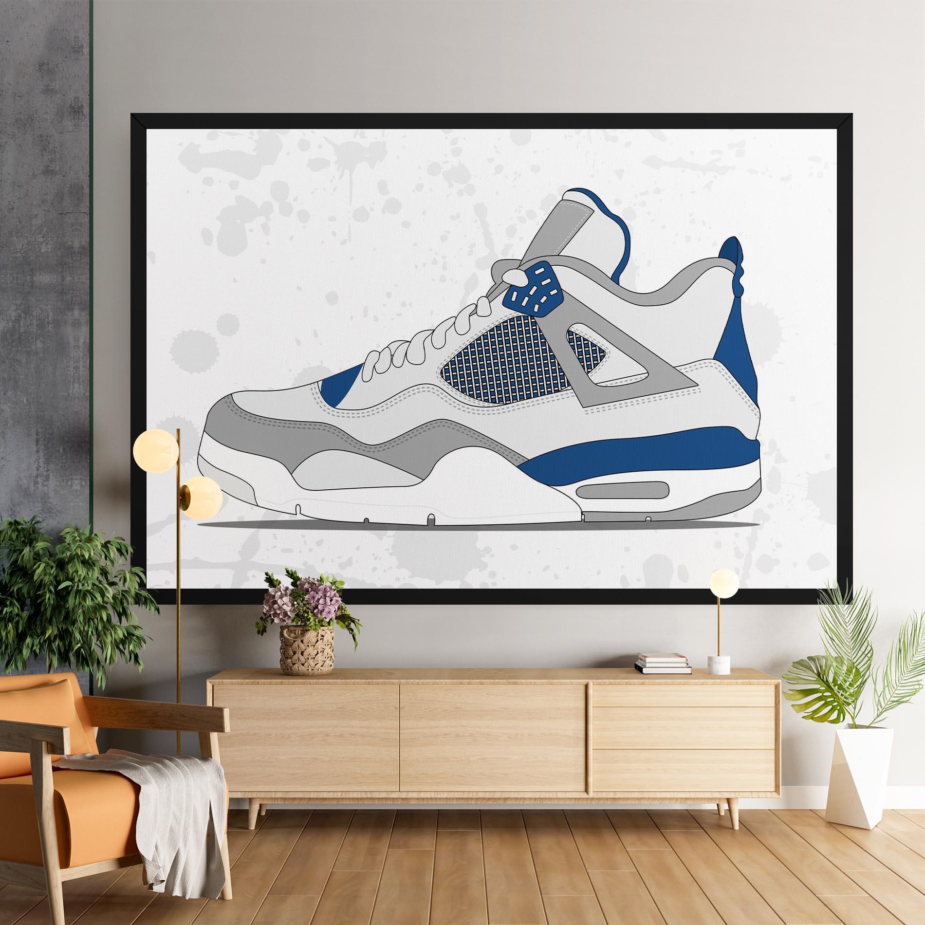 Tablou Canvas Blue Grey Sneakers mockup 9