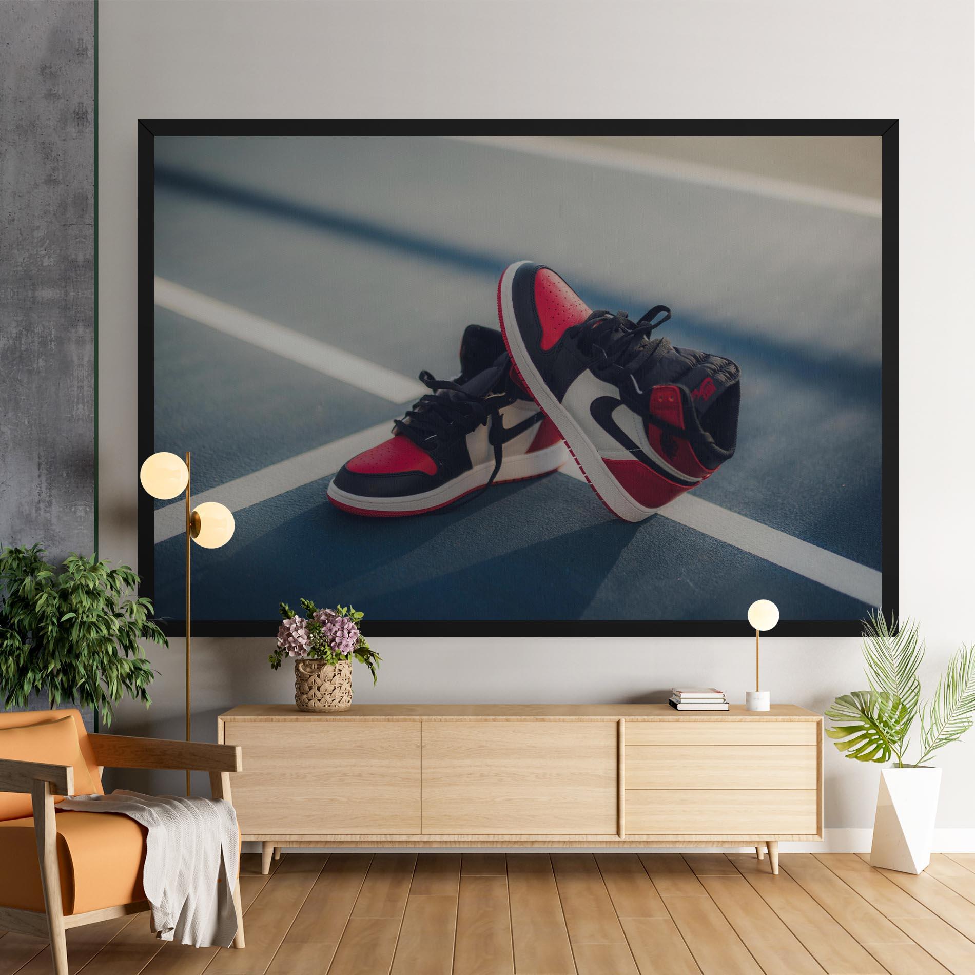 Tablou Canvas Cool Nike Red Jordan Air mockup 9