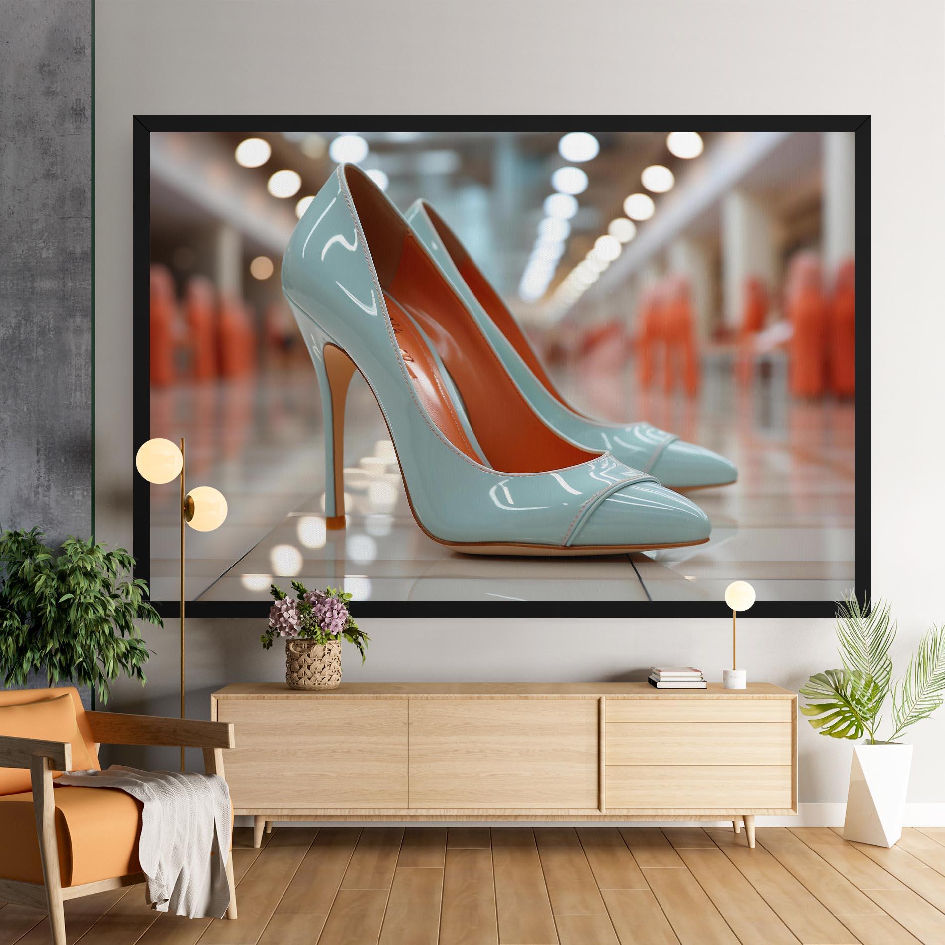 Tablou Canvas Light Blue Heels mockup 9