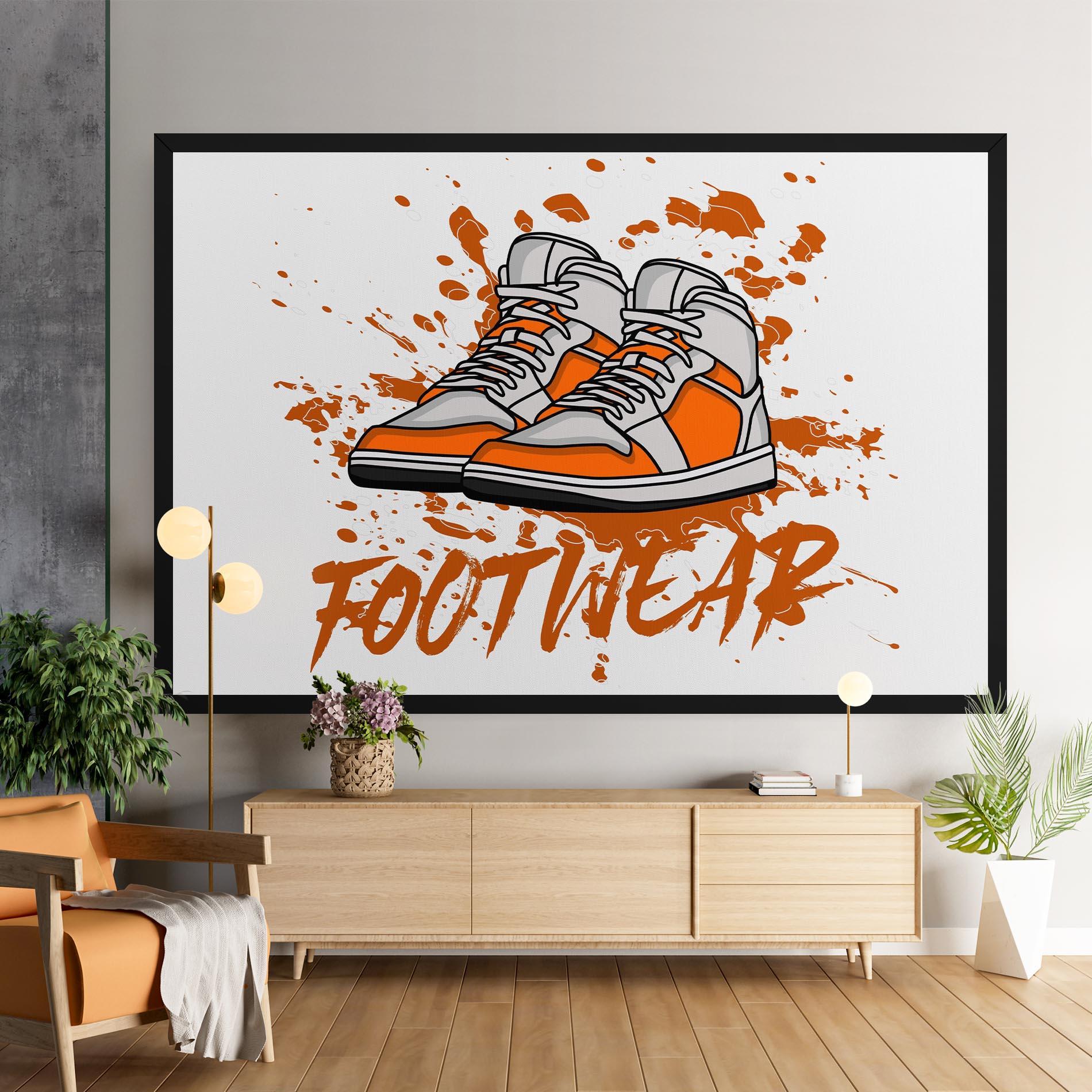 Tablou Canvas Orange Footwear mockup 9