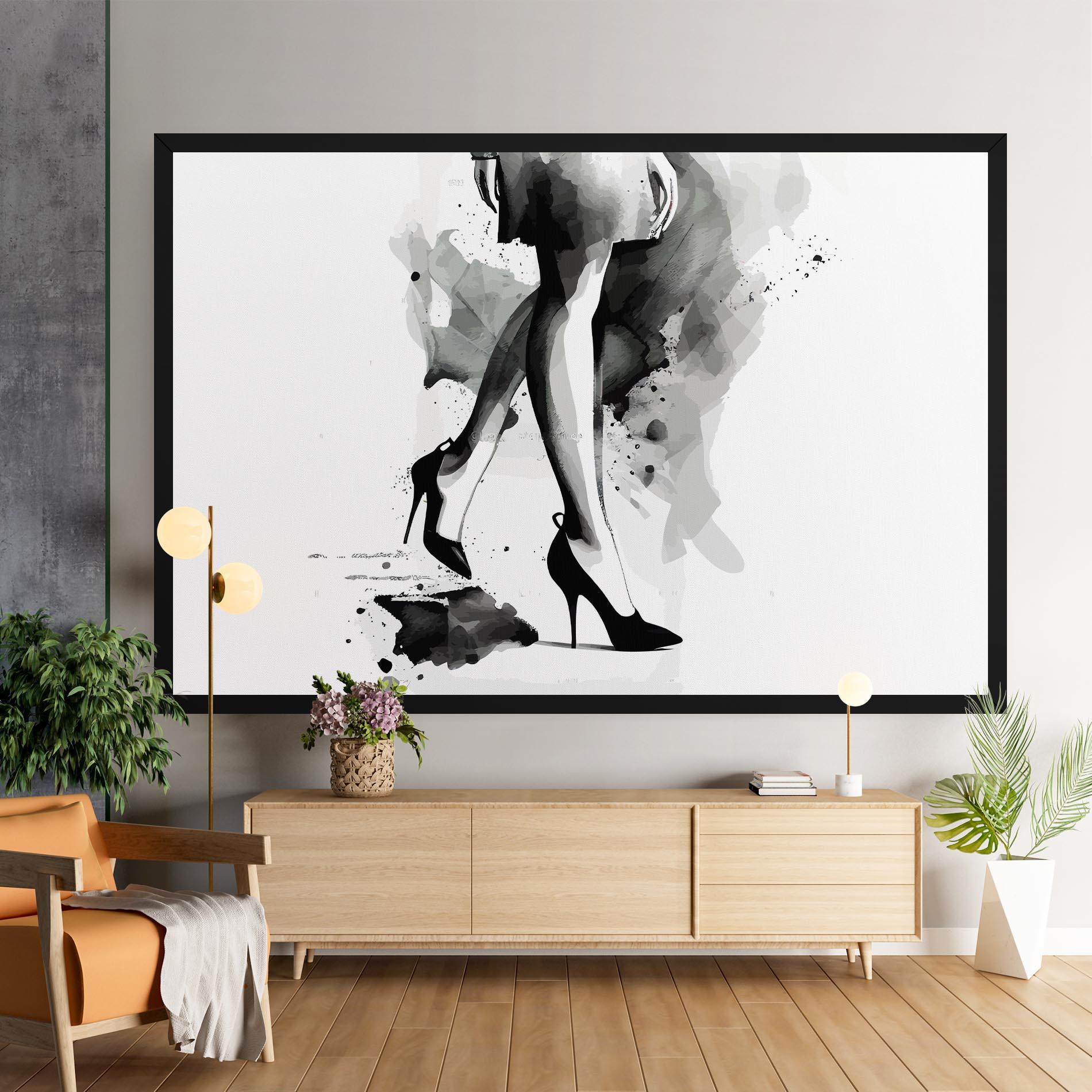 Tablou Canvas Watercolor Shoes mockup 9