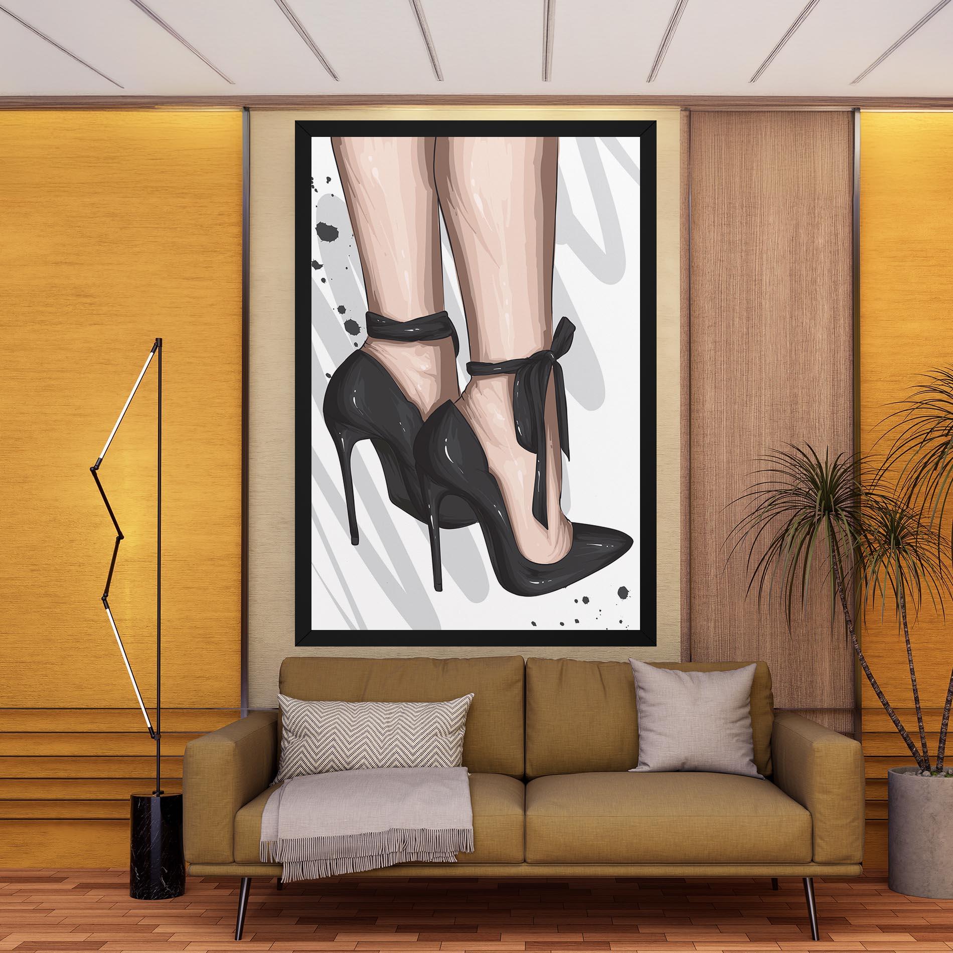 Tablou Canvas Black Woman Shoes mockup 9