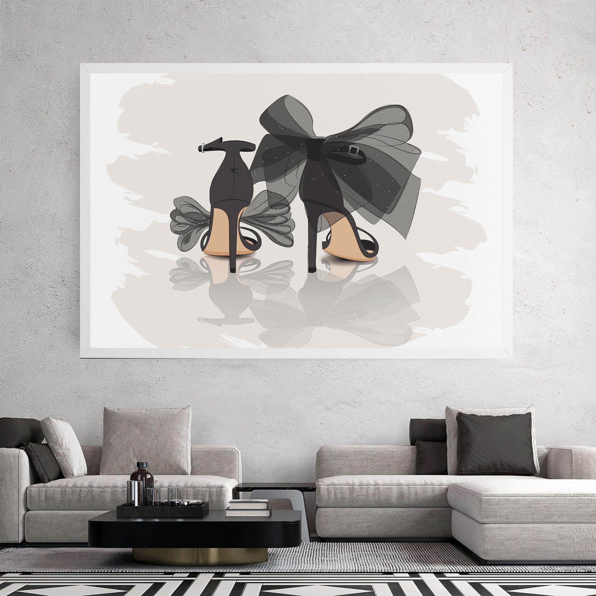 Tablou Canvas Black Bow Heels mockup 2