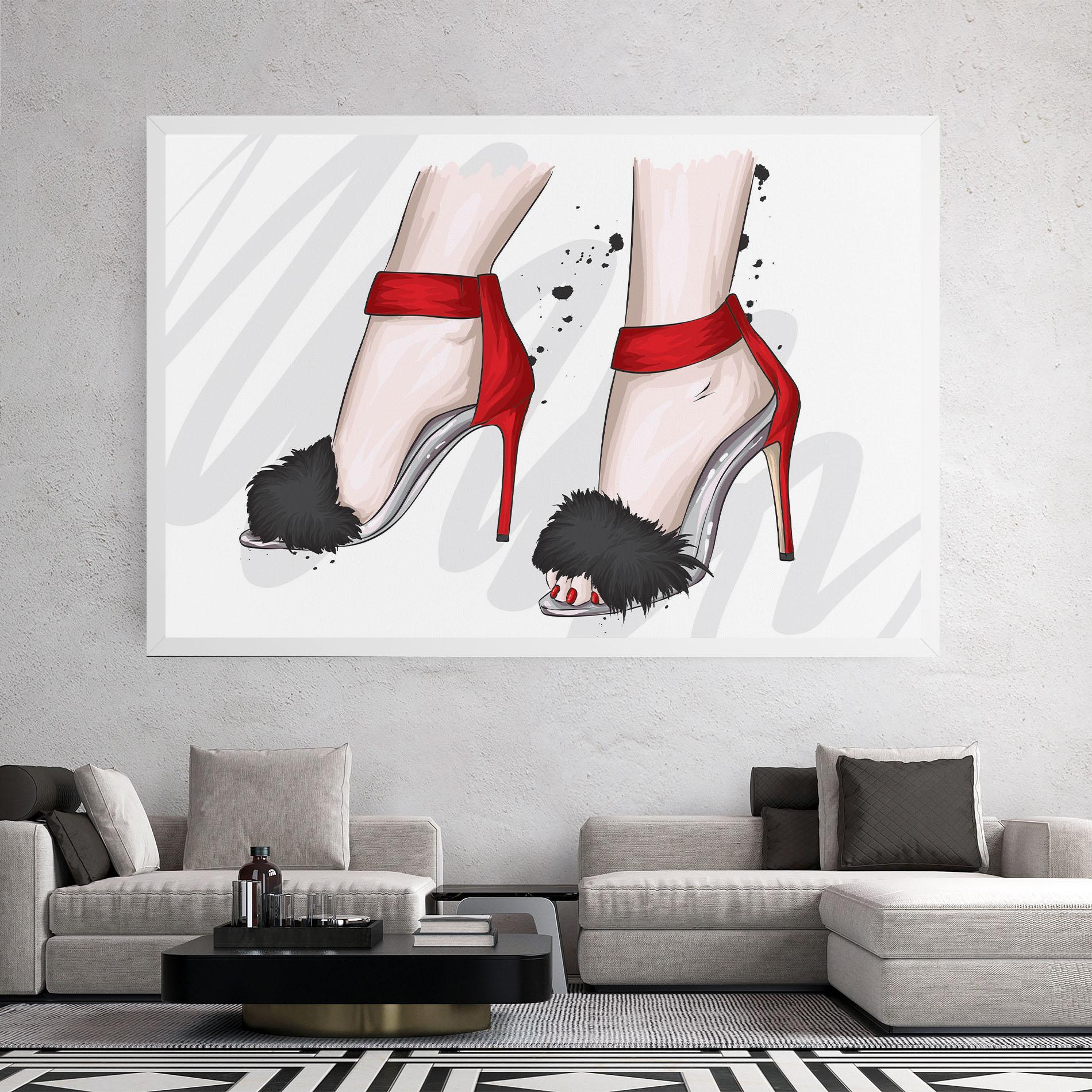 Tablou Canvas Black Red Heels mockup 2