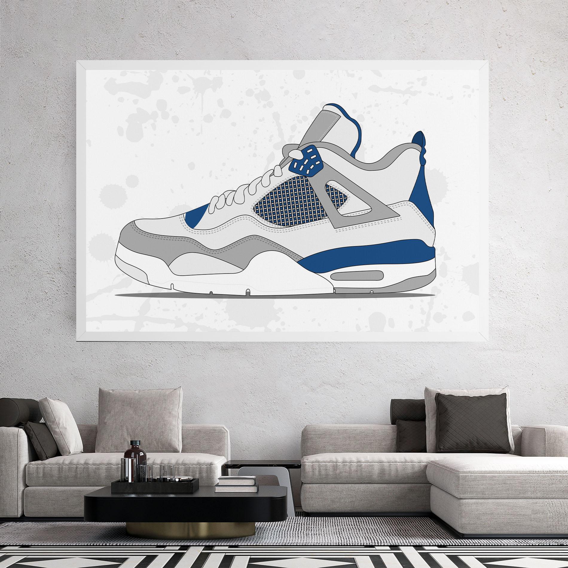 Tablou Canvas Blue Grey Sneakers mockup 2