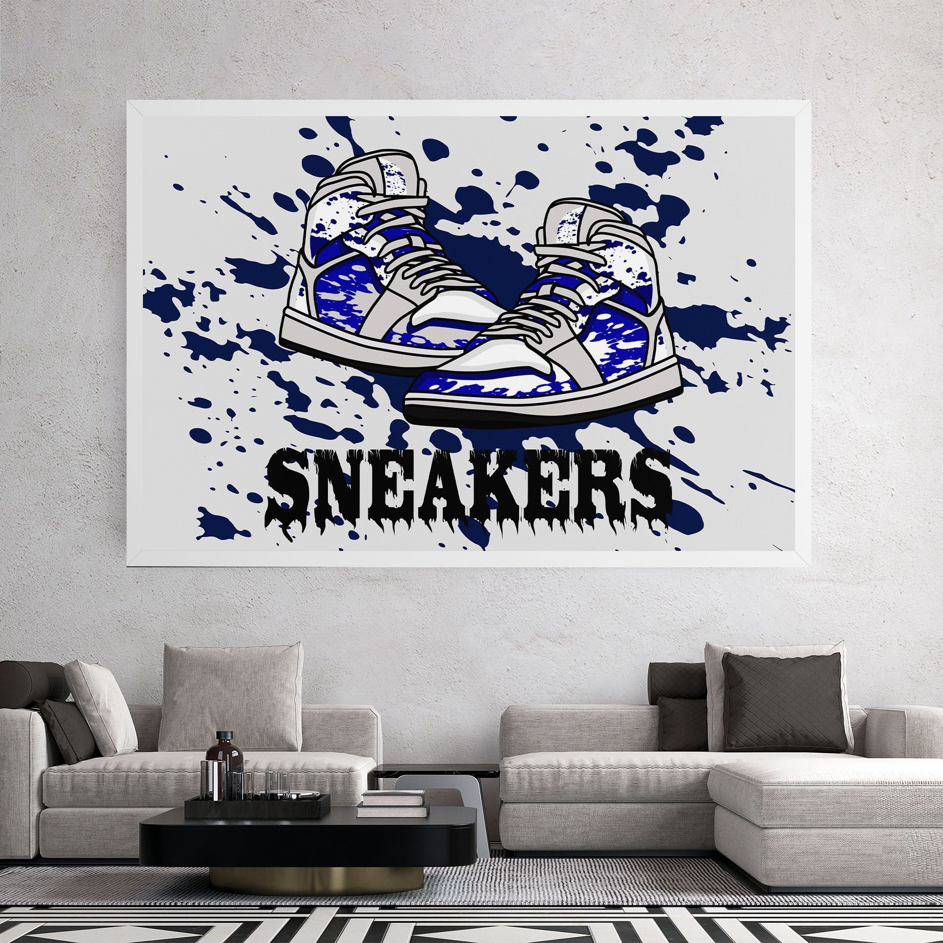 Dark Blue Sneakers mockup 2