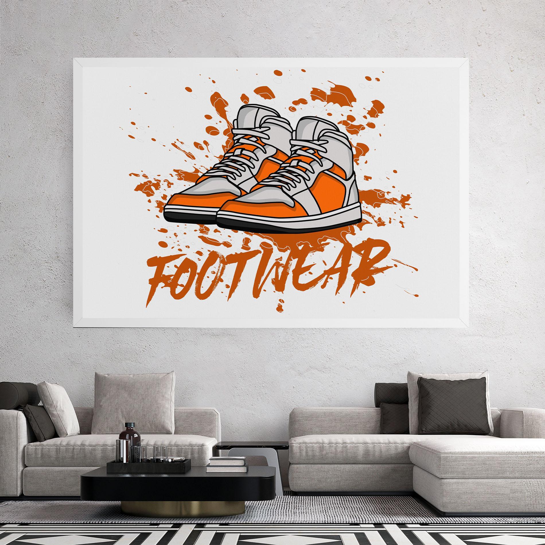 Tablou Canvas Orange Footwear mockup 2