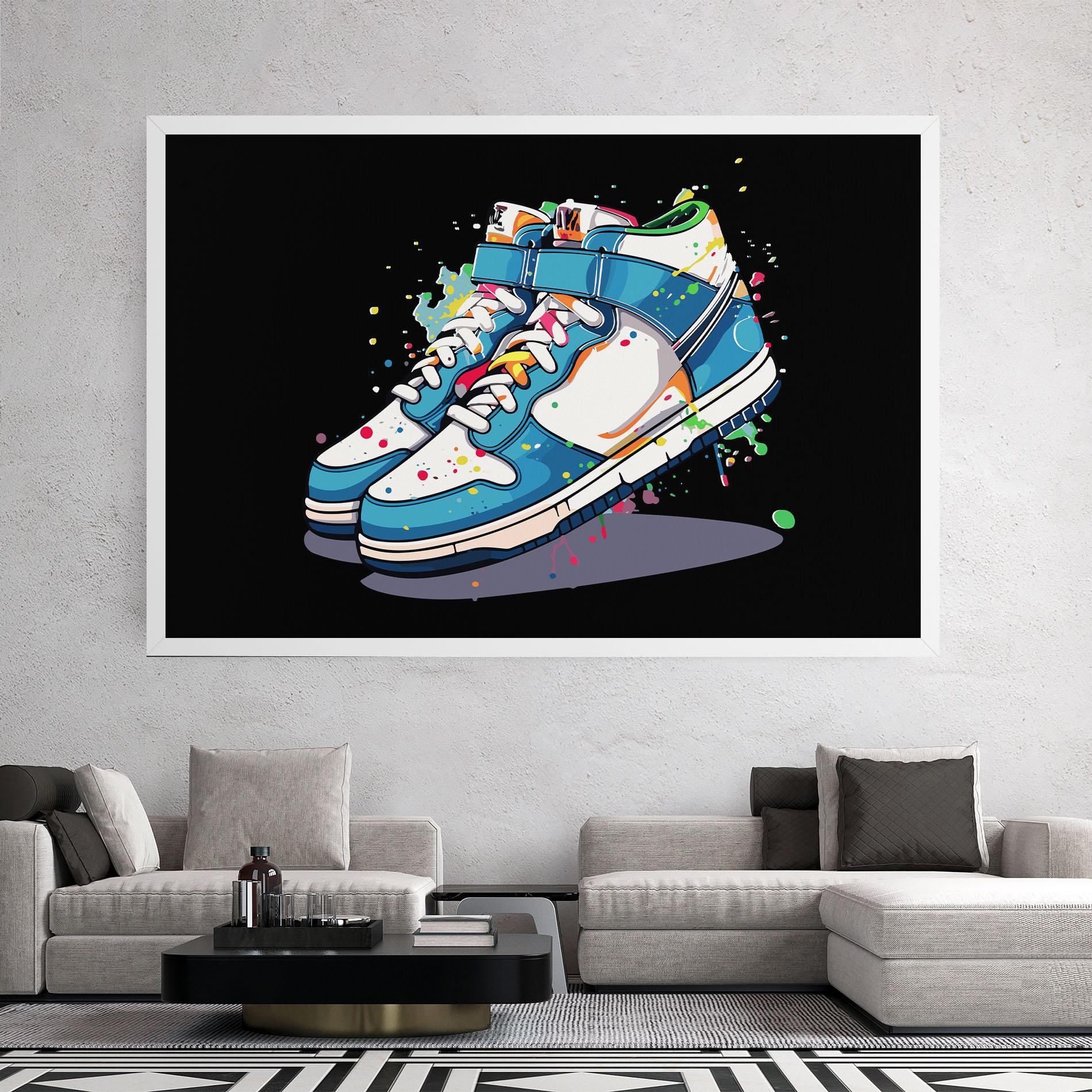 Tablou Canvas Shoes Splash Color mockup 2