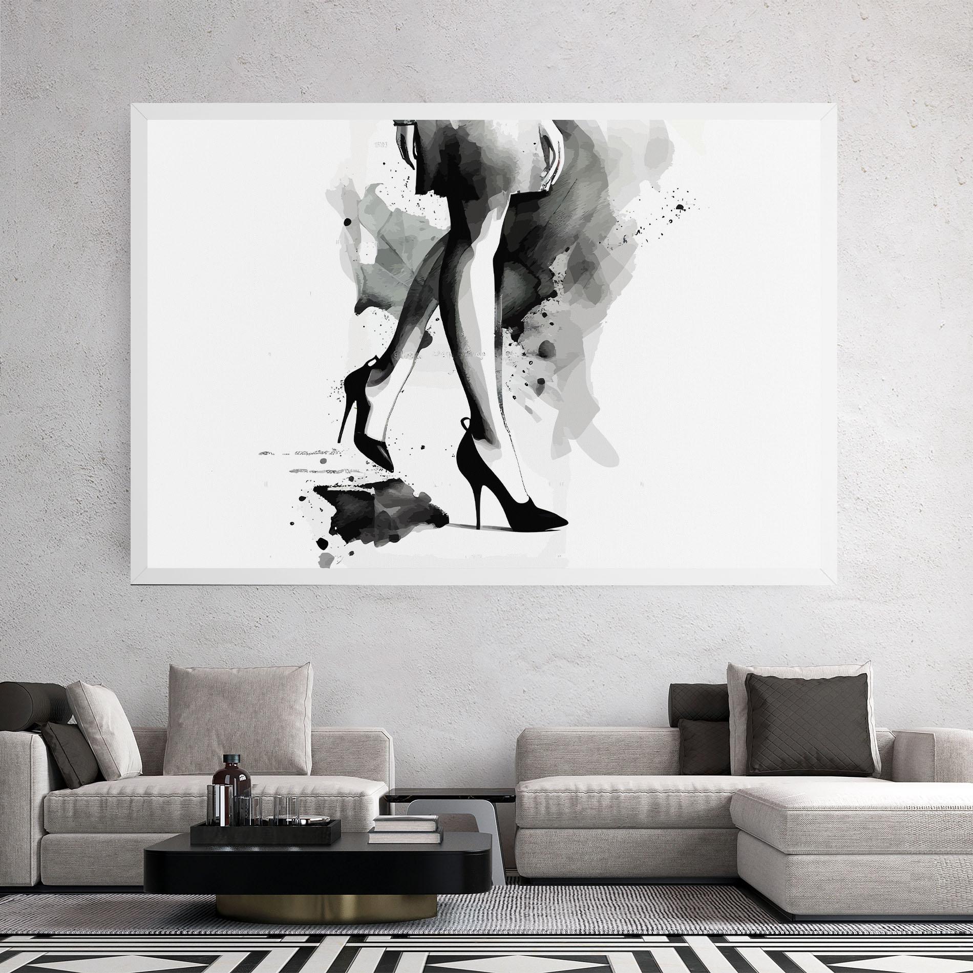 Tablou Canvas Watercolor Shoes mockup 2