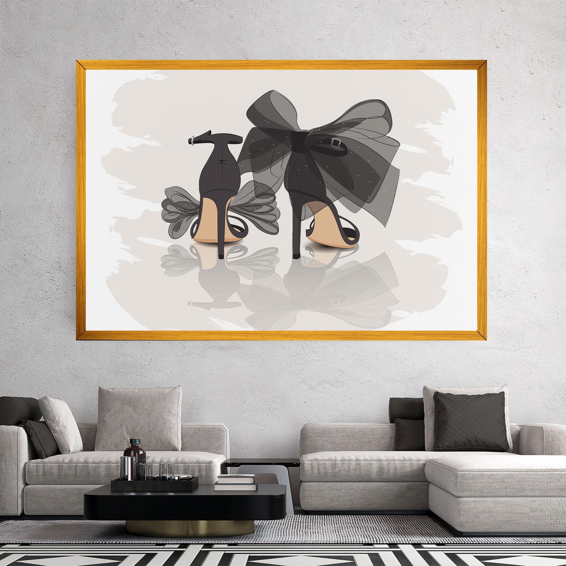 Tablou Canvas Black Bow Heels mockup 2