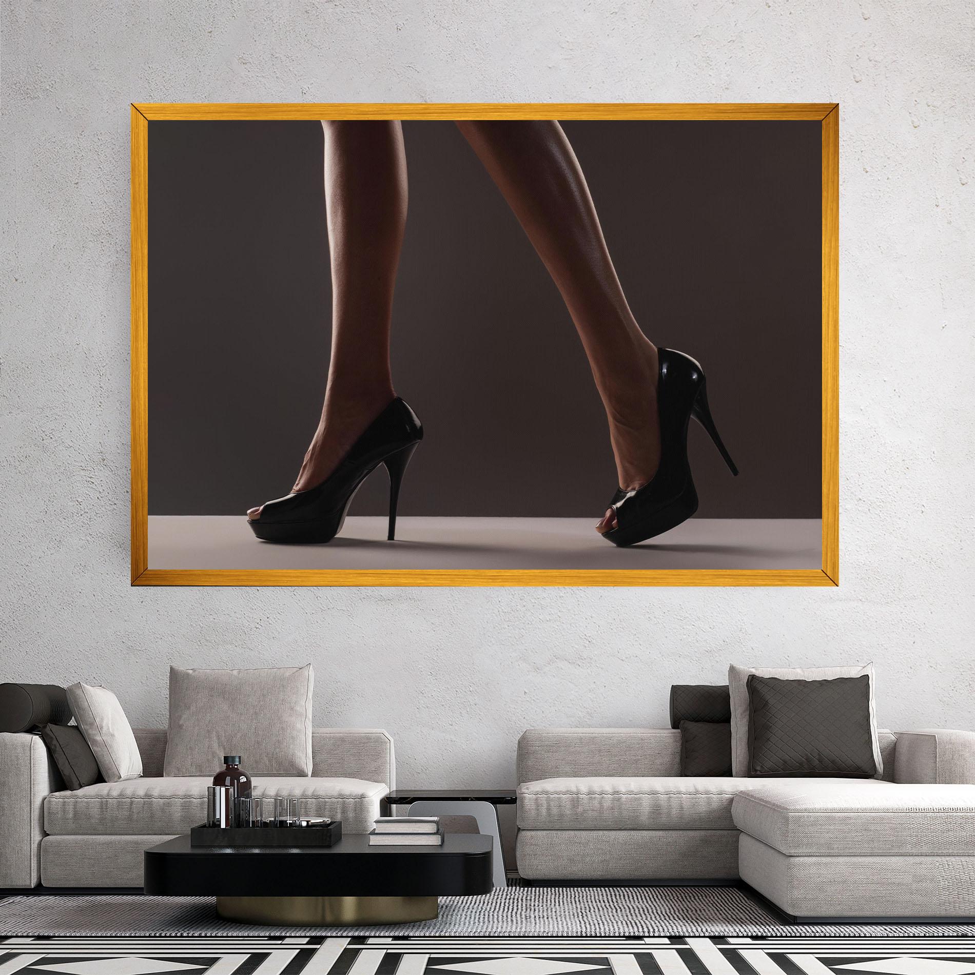 Tablou Canvas Black High Heels mockup 2