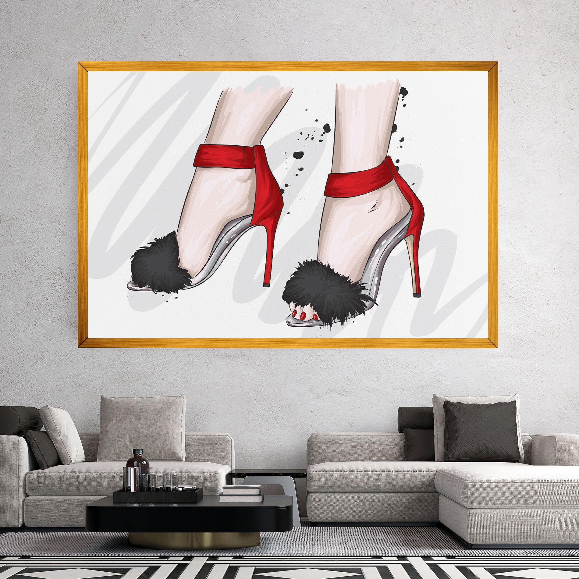 Tablou Canvas Black Red Heels mockup 2