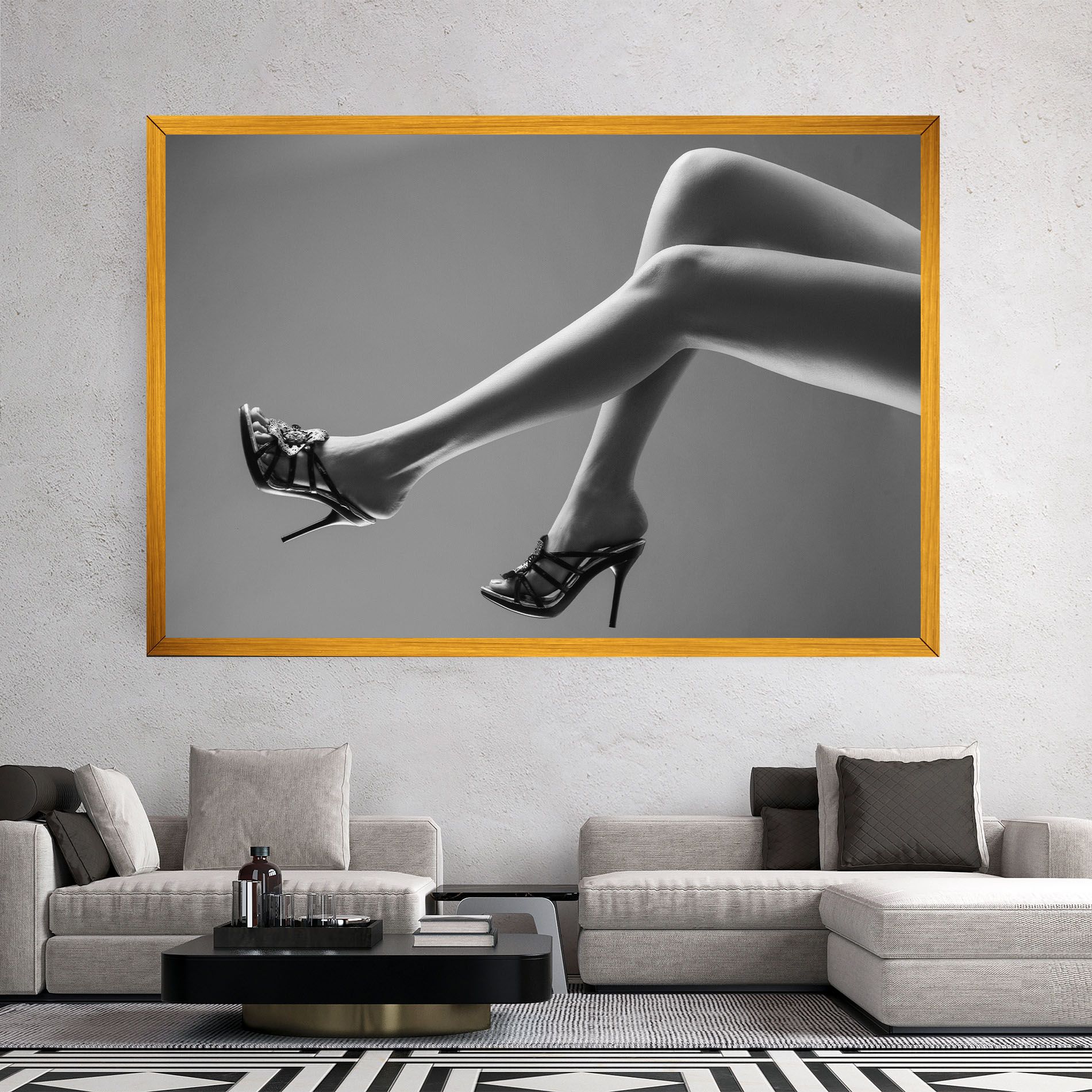 Black Shoes On Grey mockup 2