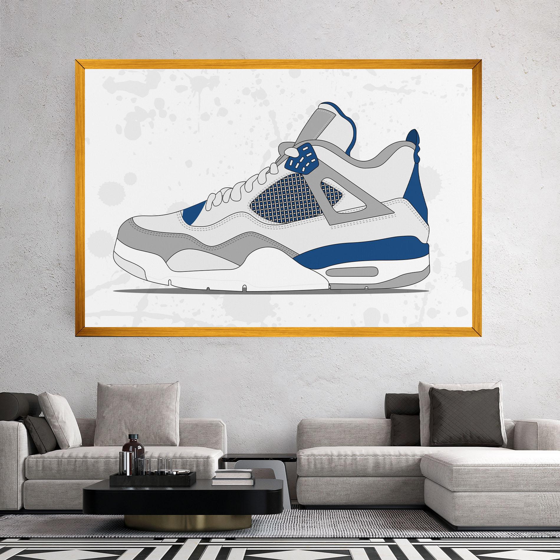 Tablou Canvas Blue Grey Sneakers mockup 2