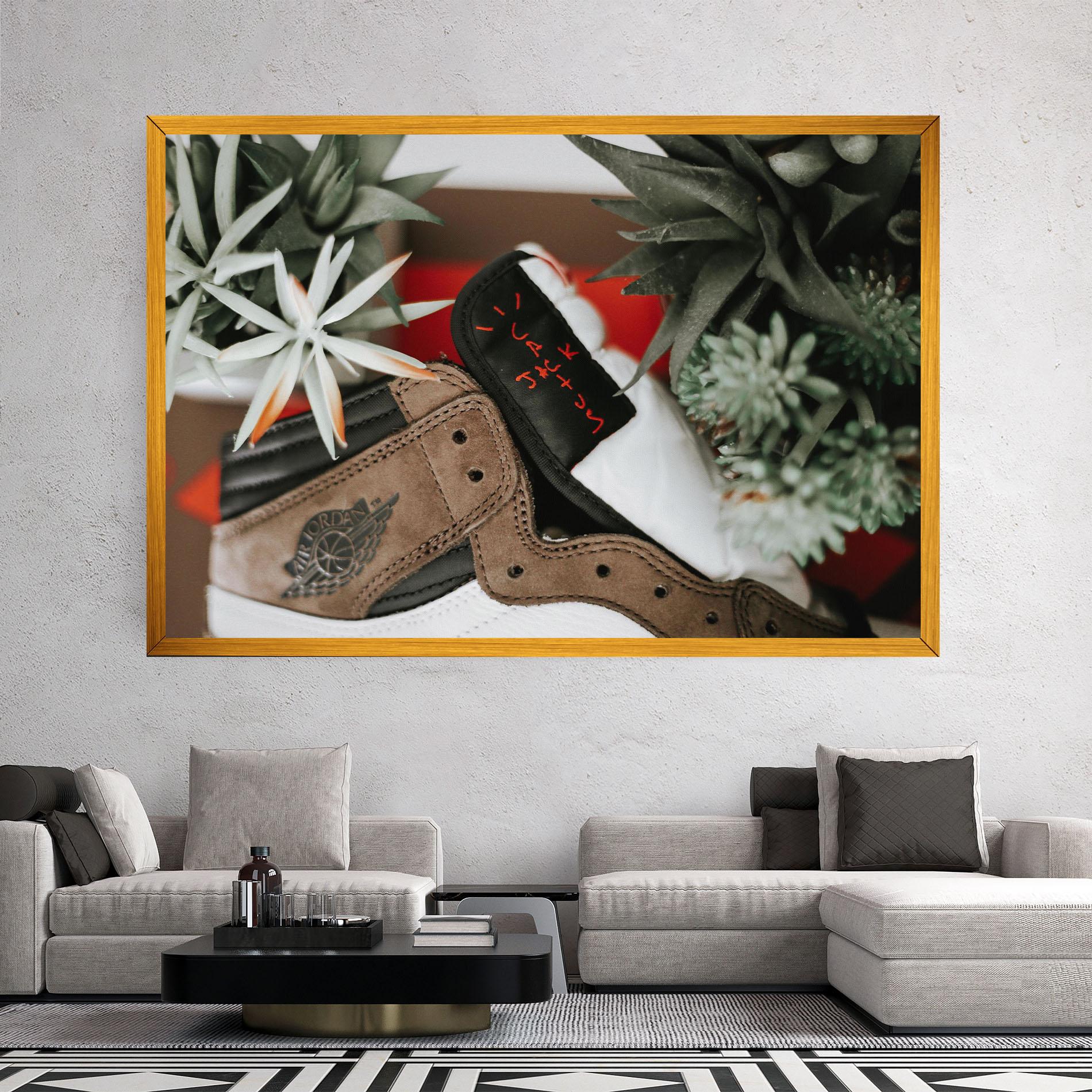 Tablou Canvas Brown Air Jordan mockup 2