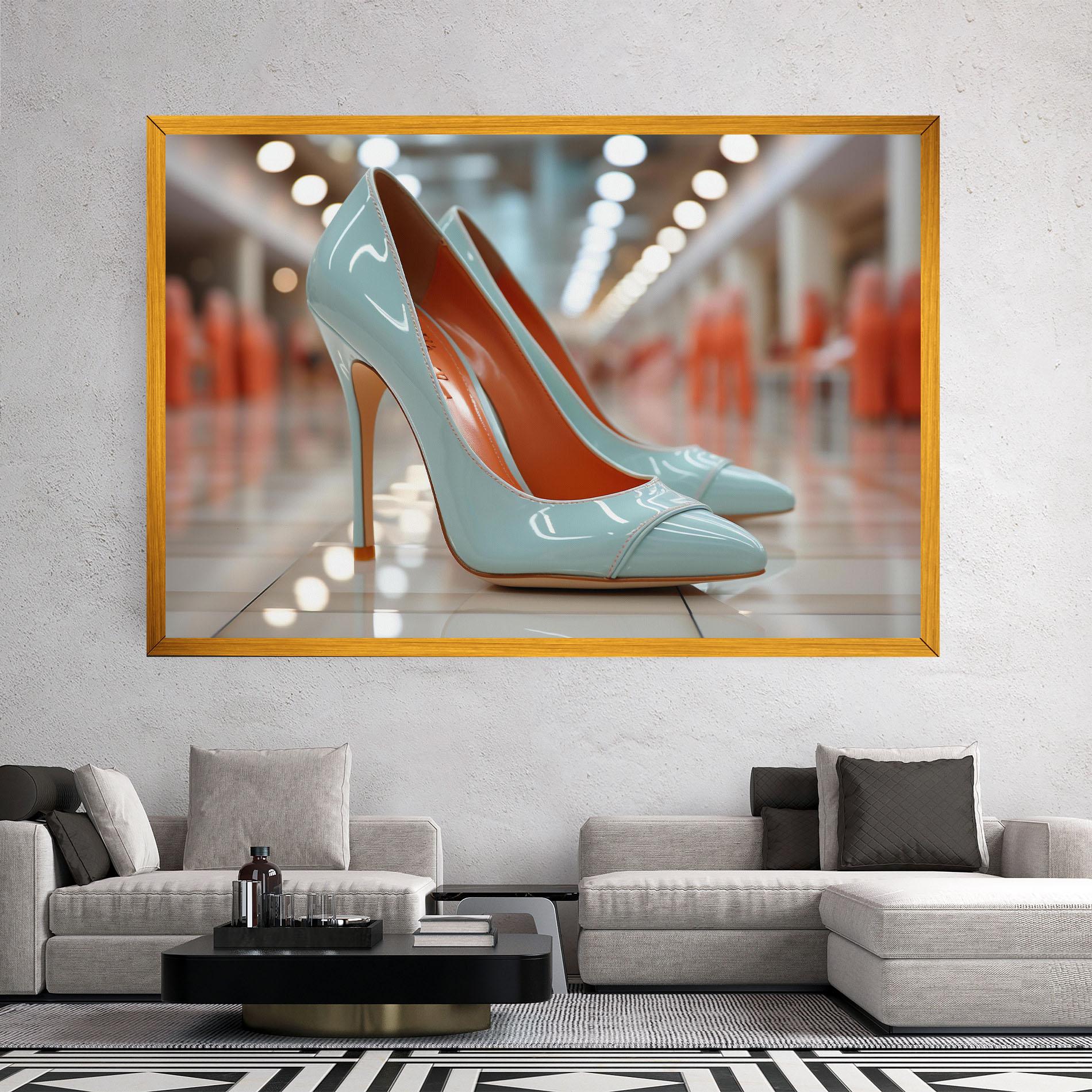 Tablou Canvas Light Blue Heels mockup 2