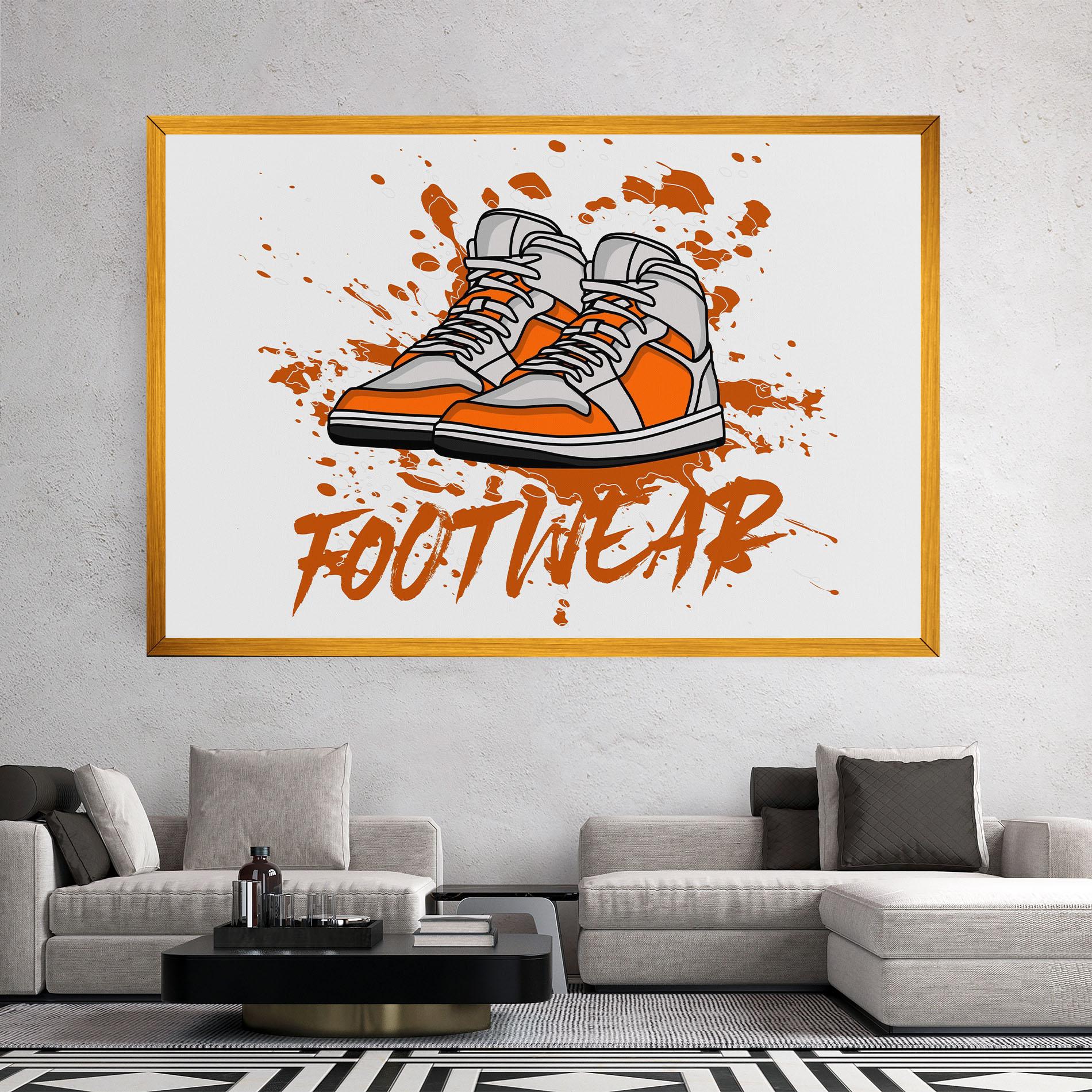 Tablou Canvas Orange Footwear mockup 2