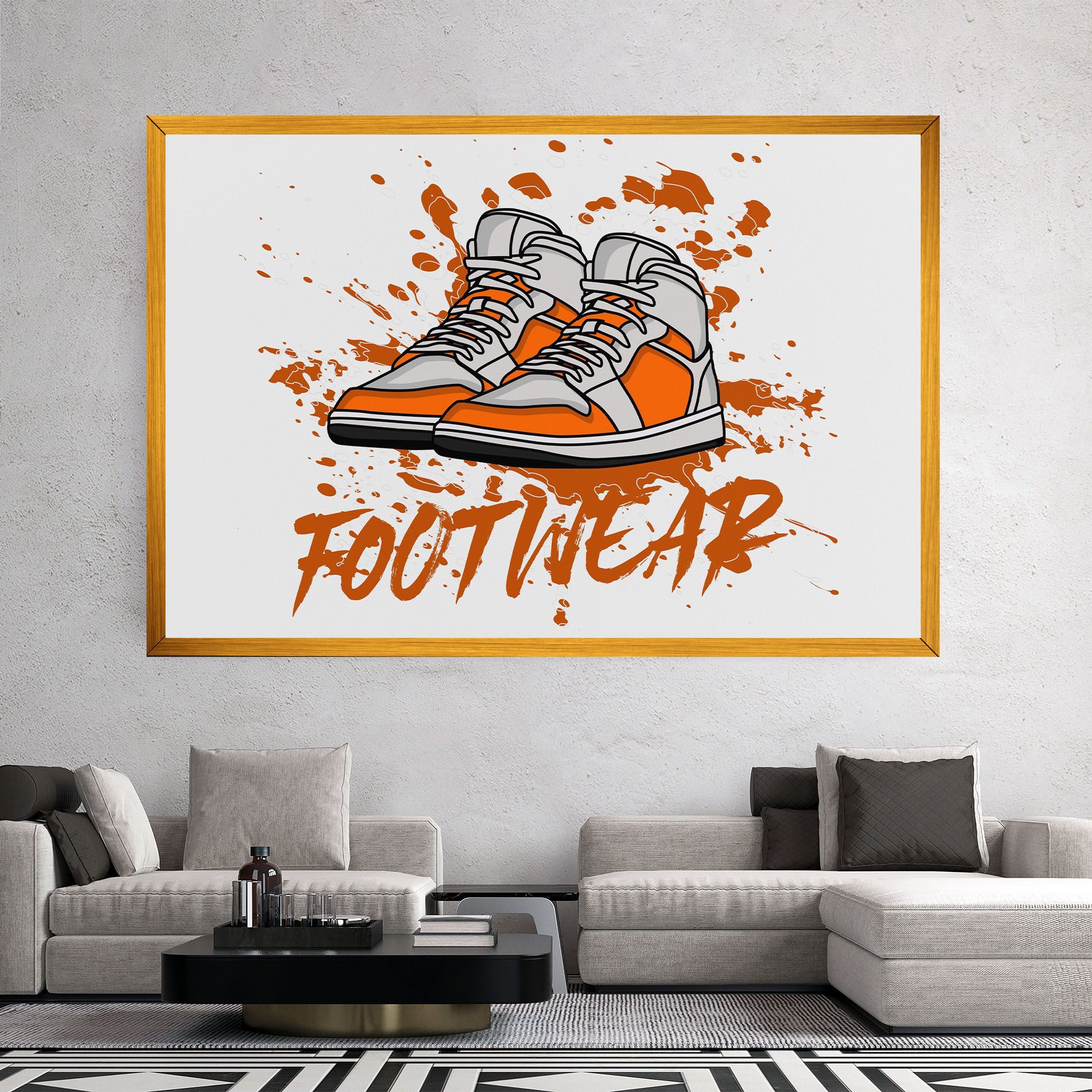 Orange Footwear mockup 2