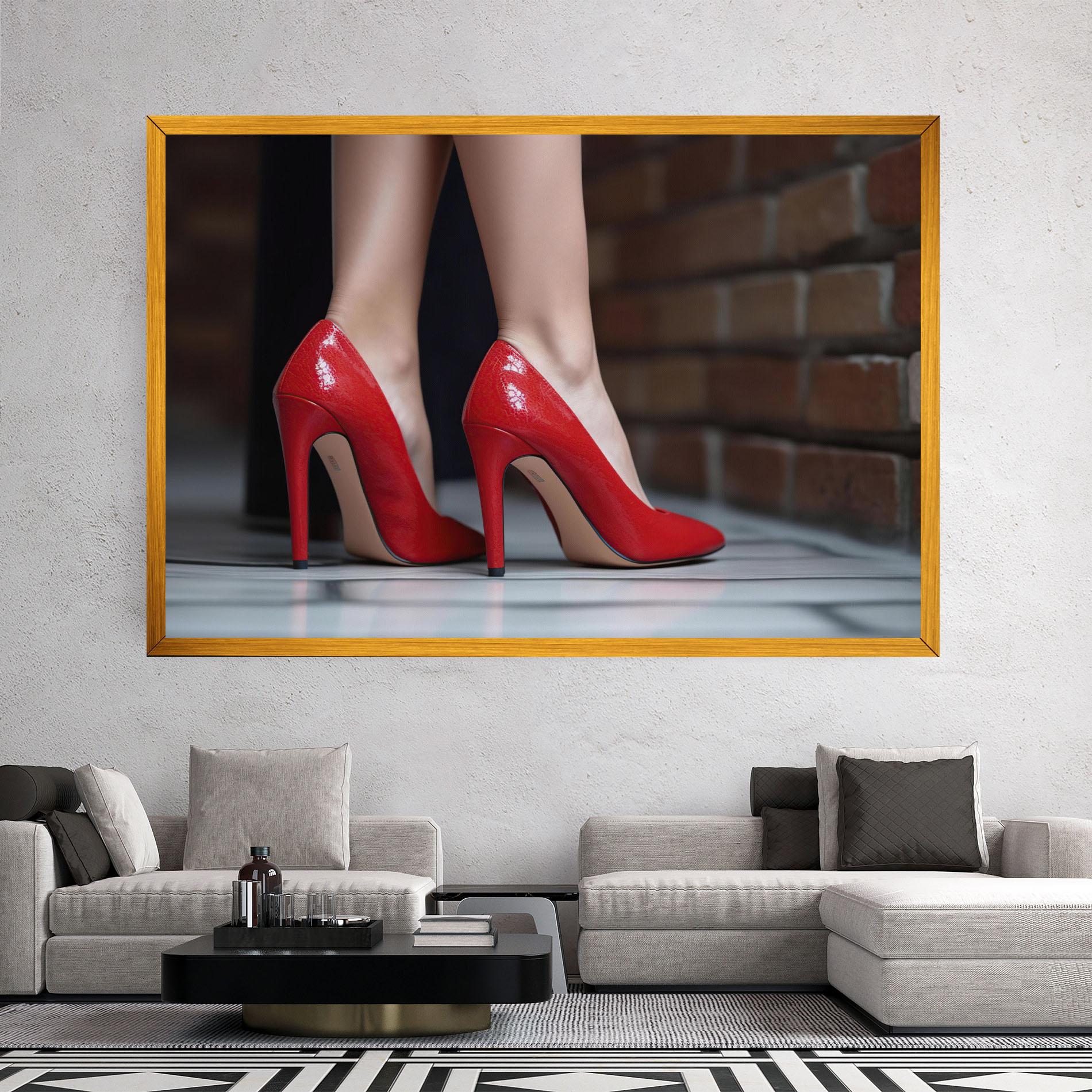 Tablou Canvas Sexy Red Heels mockup 2