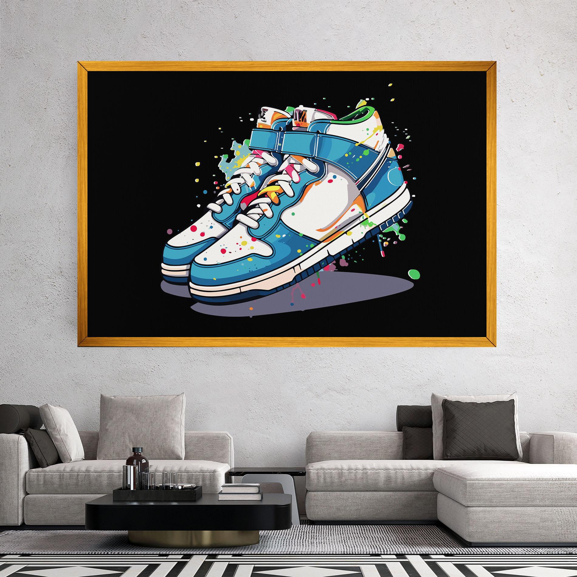 Tablou Canvas Shoes Splash Color mockup 2