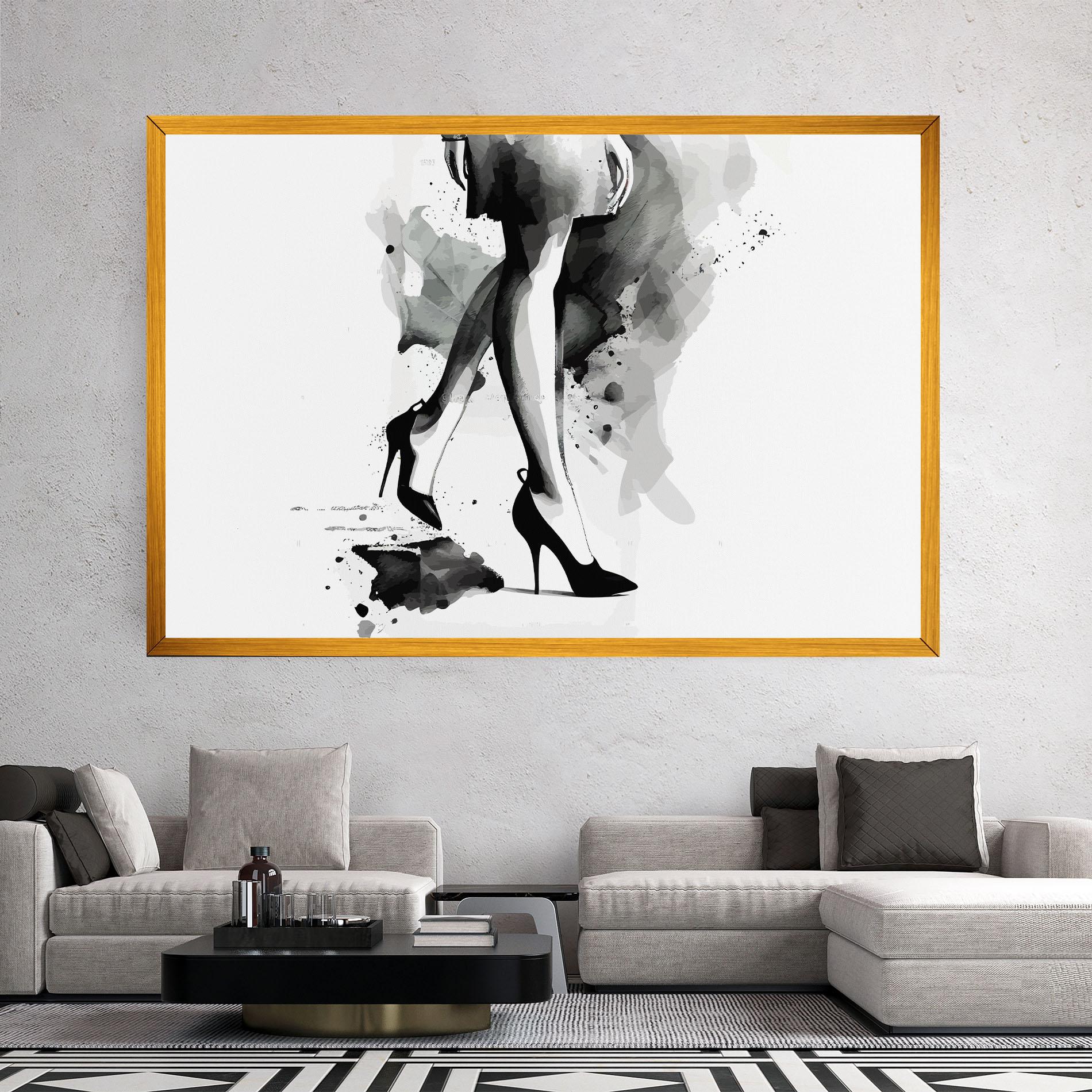 Tablou Canvas Watercolor Shoes mockup 2