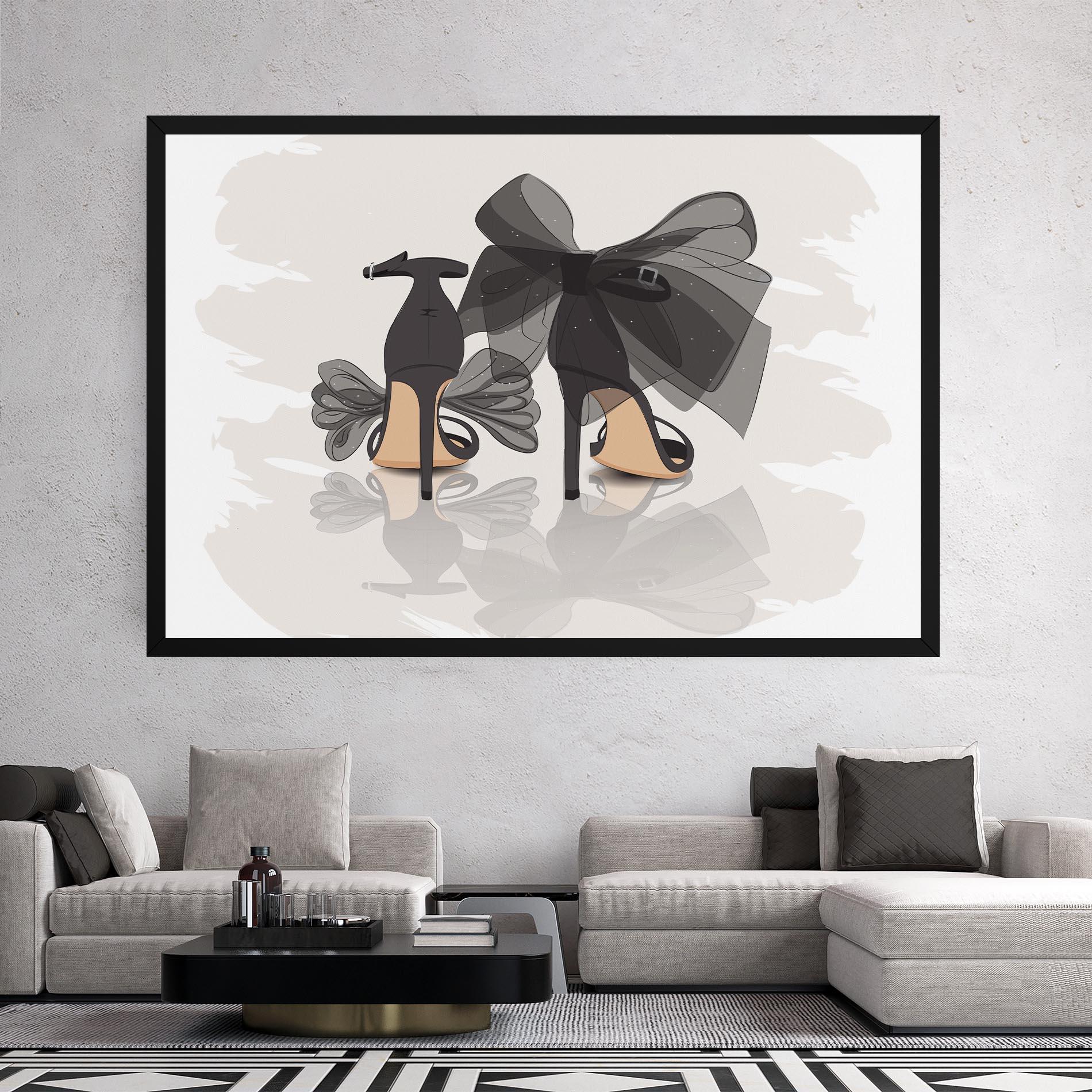 Tablou Canvas Black Bow Heels mockup 2
